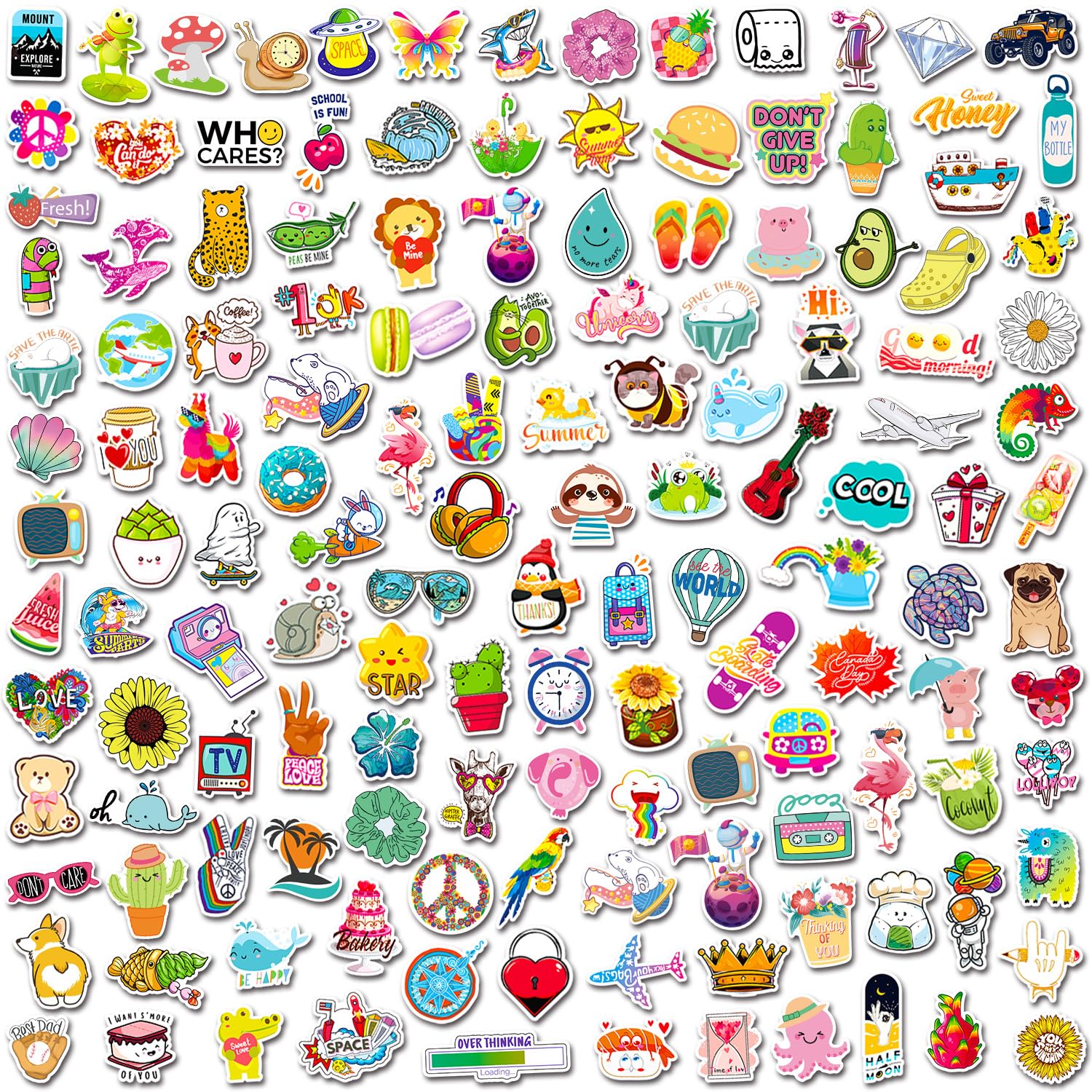 300 PCS Aesthetic Vinyl Stickers for Water Bottles, Laptops, Phones & Skateboards - Waterproof VSCO Stickers for Teens, Girls & Kids - Perfect for DIY Crafts, School Supplies & Personalizing Accessories