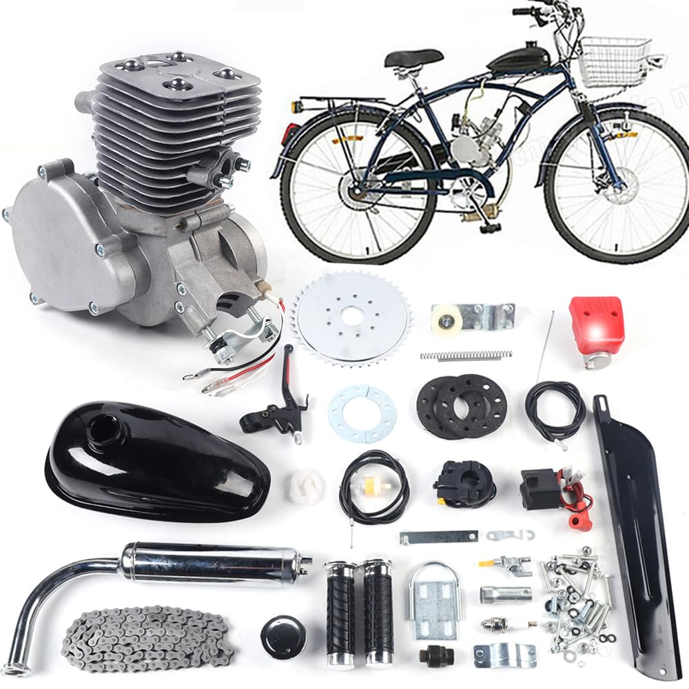 100cc 2-Stroke Bicycle Engine Kit - Motorized Bike Conversion Kit with Air Cooling for 26