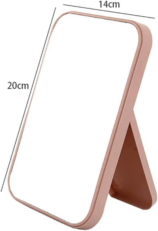 WE-CEF Portable Folding Vanity Makeup Mirror with Stand - Adjustable Desktop Cosmetic Mirror for Women, Light Pink - Perfect for Home, Travel & Salon Use