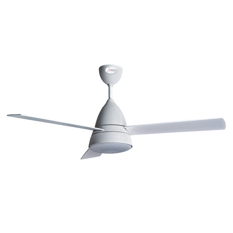 DFan 48 Inch Smart Ceiling Fan with Remote Control - Quiet Reversible DC Motor, 3 Speeds, LED Light Kit - Perfect for Bedroom, Living Room & Outdoor Patio