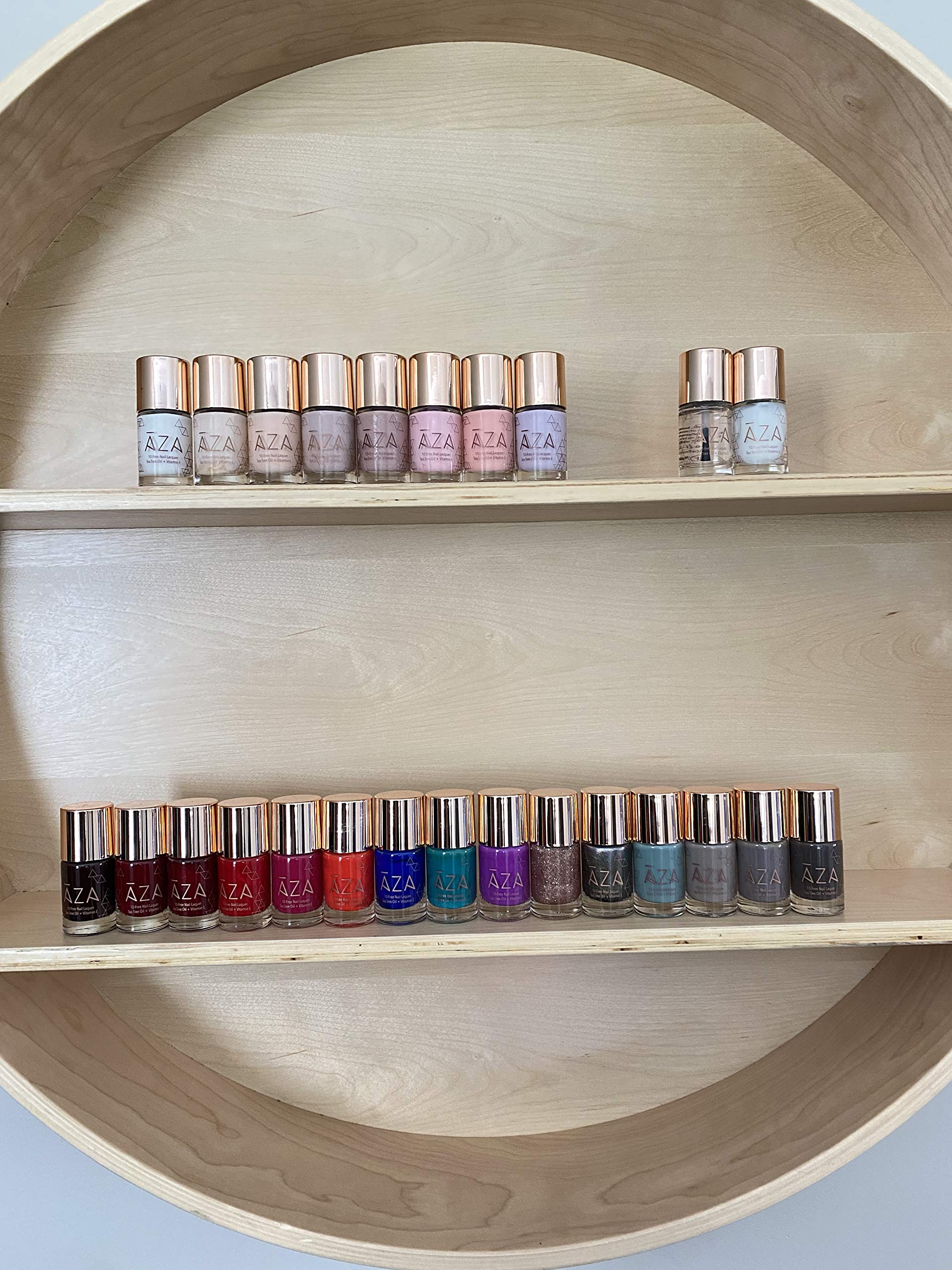 AZA Vegan & Non-Toxic Nail Polish Set - 10-Free, Cruelty-Free, Long-Lasting Chip Resistant Formula with Gorgeous Shades for Manicures, Pedicures & Nail Art | Perfect for Salons, Home Use & Gift Giving