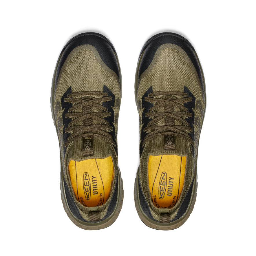 Men's Arvada Shift Work Sneaker - Carbon Toe Safety Shoes | Martini Olive/Black | Slip-Resistant for Construction & Warehouse Work