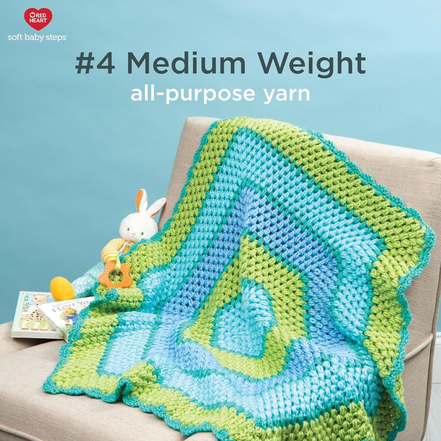 Red Heart Soft Baby Steps Elephant Yarn - Premium Knitting & Crochet Yarn for Baby Blankets, Amigurumi & Soft Toys - Perfect for DIY Craft Projects & Gift Making