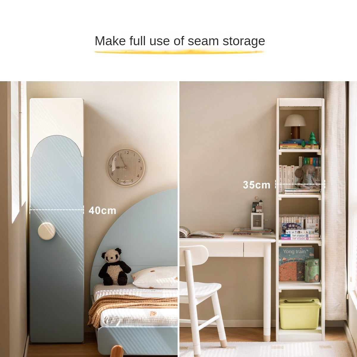 Pine Solid Wood Kids Wardrobe - Durable & Stylish Storage for Bedroom, Nursery, or Playroom - Perfect for Organizing Clothes, Toys & Accessories