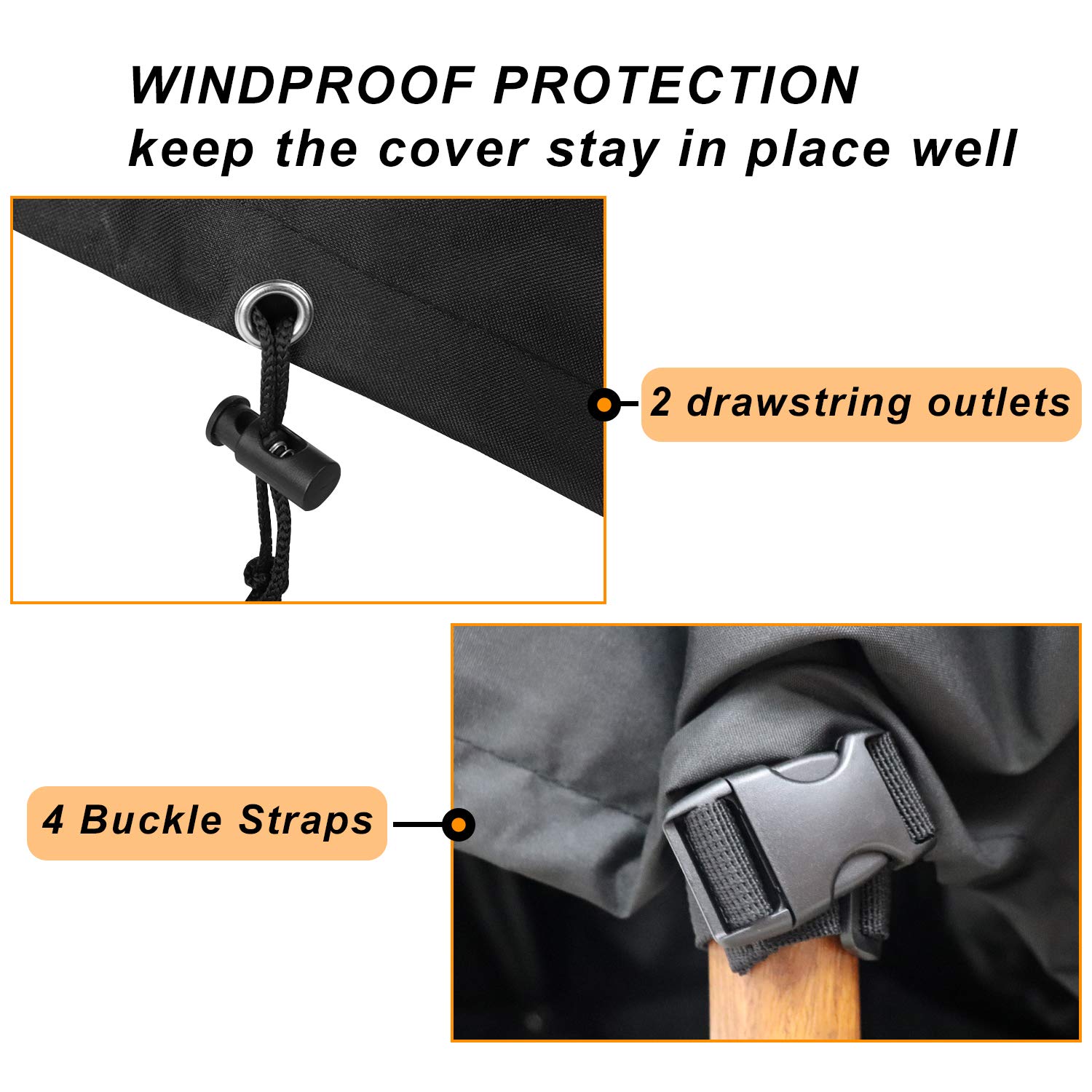 **GARDRIT Upgraded 100% Waterproof 600D Tear-Resistant Outdoor Patio Furniture Covers - 94