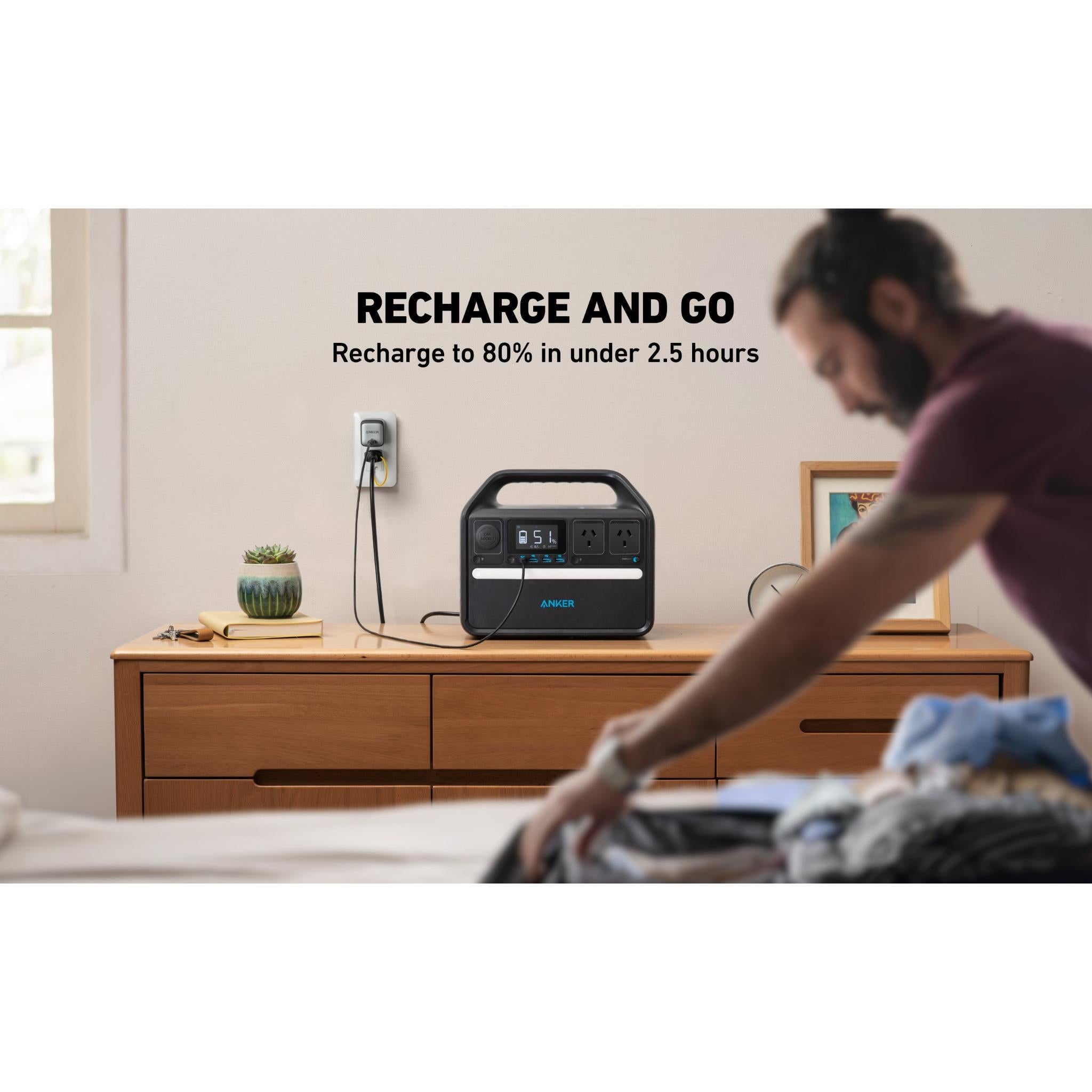 Anker 535 PowerHouse 512WH Portable Power Station - Solar Generator for Camping, RV, Emergencies & Outdoor Adventures