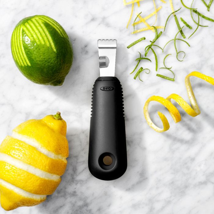 Premium Stainless Steel Citrus Zester & Channel Knife Set - Professional Kitchen Tool for Zesting Lemons, Limes & Oranges - Perfect for Baking, Cocktail Garnishing & Fruit Decorating
