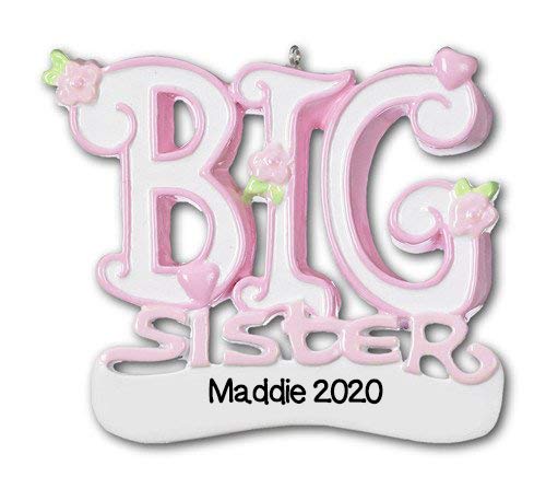 Big Sister Christmas Ornament - Personalized Family Keepsake for Sister Love - Perfect Holiday Gift for Sisters, Family Tree Decor & Christmas Memory Making