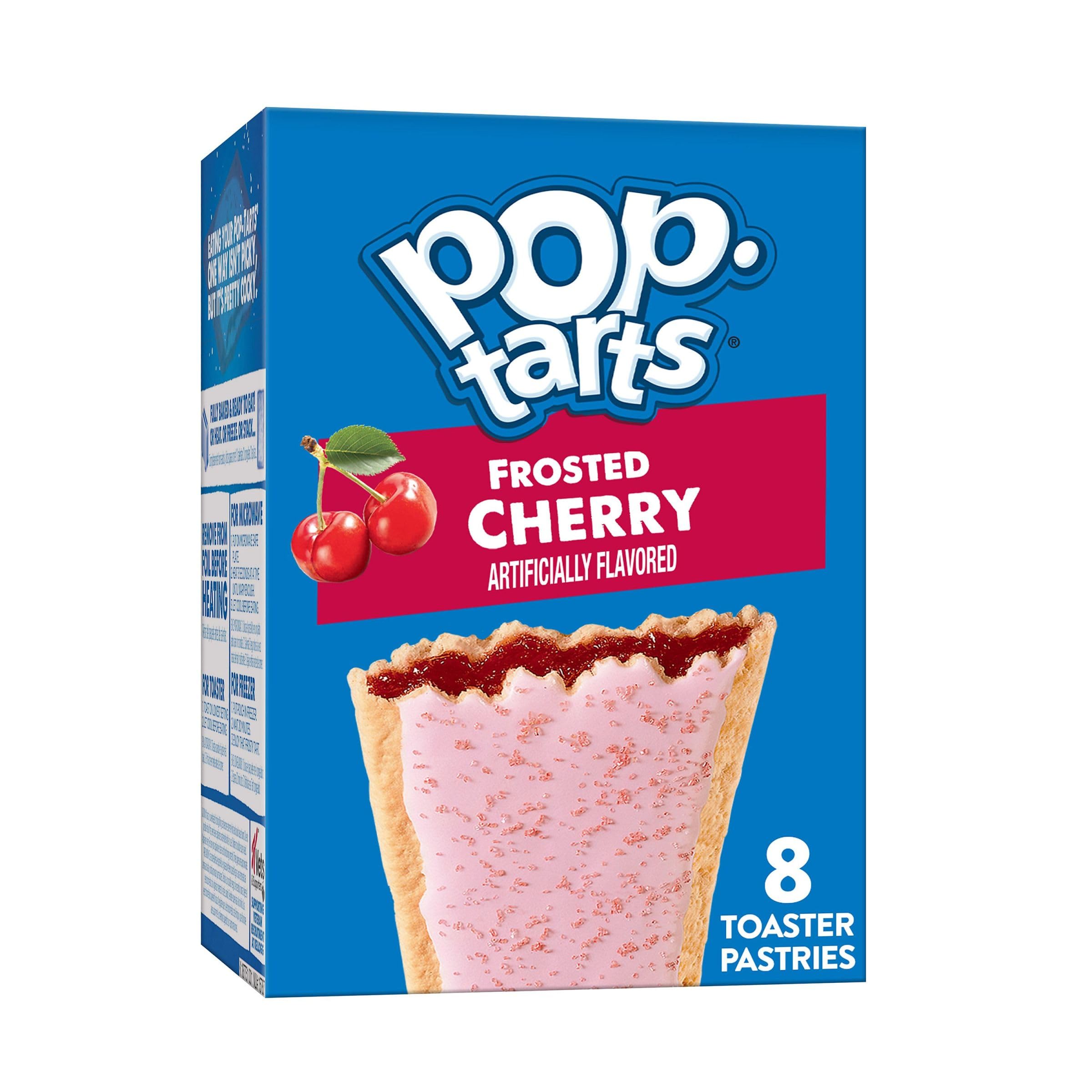 Pop-Tarts Frosted Cherry Toaster Pastries - 13.5oz Box (8 Count) | Breakfast Food, Kids Snacks, Quick Breakfast Idea for Busy Mornings & School Lunches