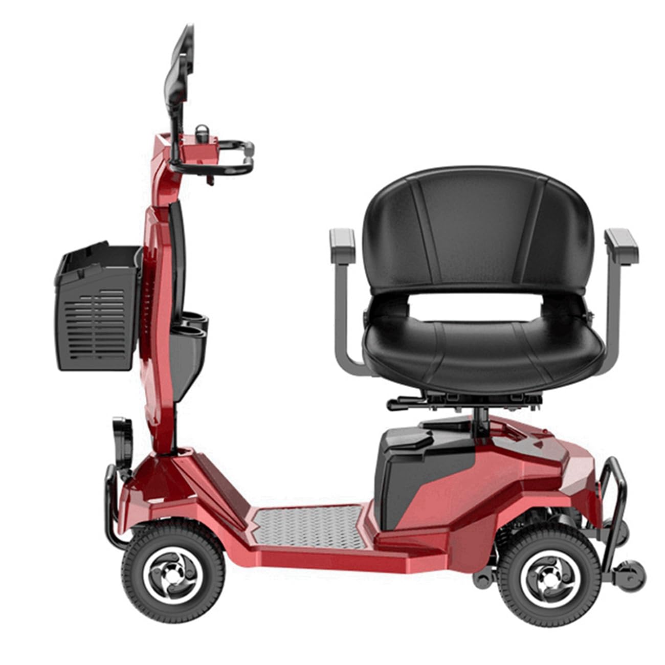 Best 4-Wheel Electric Mobility Scooter for Adults - Lightweight, Portable & Rechargeable - LED Headlights & Storage Basket - Perfect for Travel, Shopping & Outdoor Activities
