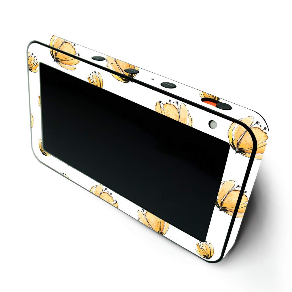 MightySkins Protective Vinyl Wrap for Amazon Echo Show 5 (1st & 2nd Gen) - Yellow Poppy Design | Easy to Apply & Remove | USA Made | Customizable Decal for Home & Office Decor