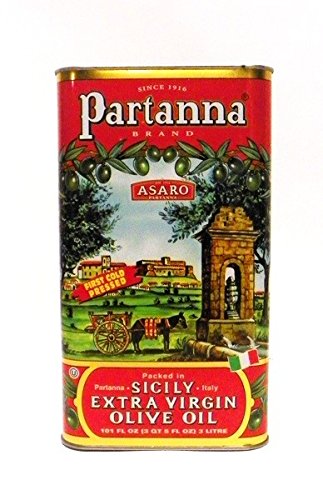 Partanna Extra Virgin Olive Oil - 101 Oz (Pack of 4) | Premium Cold-Pressed EVOO | Ideal for Cooking, Salad Dressing & Mediterranean Recipes