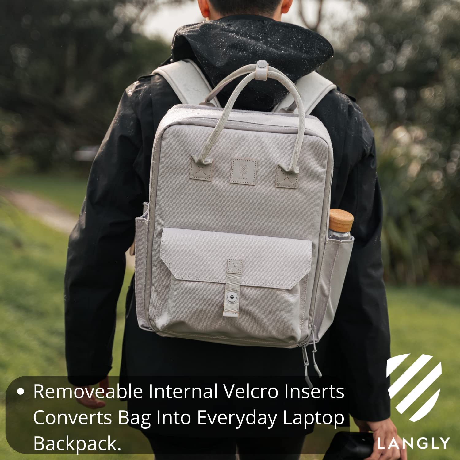**Sierra Camera Backpack - Waterproof 24L DSLR Backpack for Travel, Fits 18in Laptop & Camera Gear - Durable & Lightweight Photography Bag for Hiking, Commuting & Outdoor Adventures (Ash)**