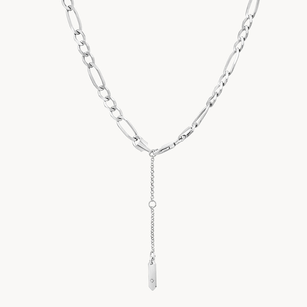 Stylish Silver Figaro Chain Necklace for Men - Perfect Gift for Boyfriend, Husband & Anniversary - Trendy Layered Jewelry for Casual & Formal Occasions