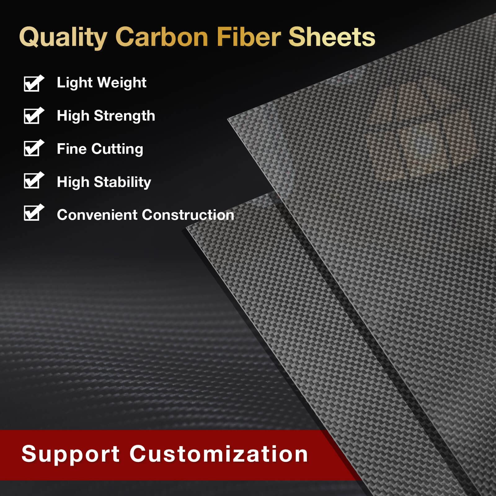 ARRIS 3K Carbon Fiber Sheet 400x500mm (1mm-6mm Thickness Options) - Matte Surface 100% Carbon Plate Panel for DIY, RC Cars, Aerospace, and Industrial Applications