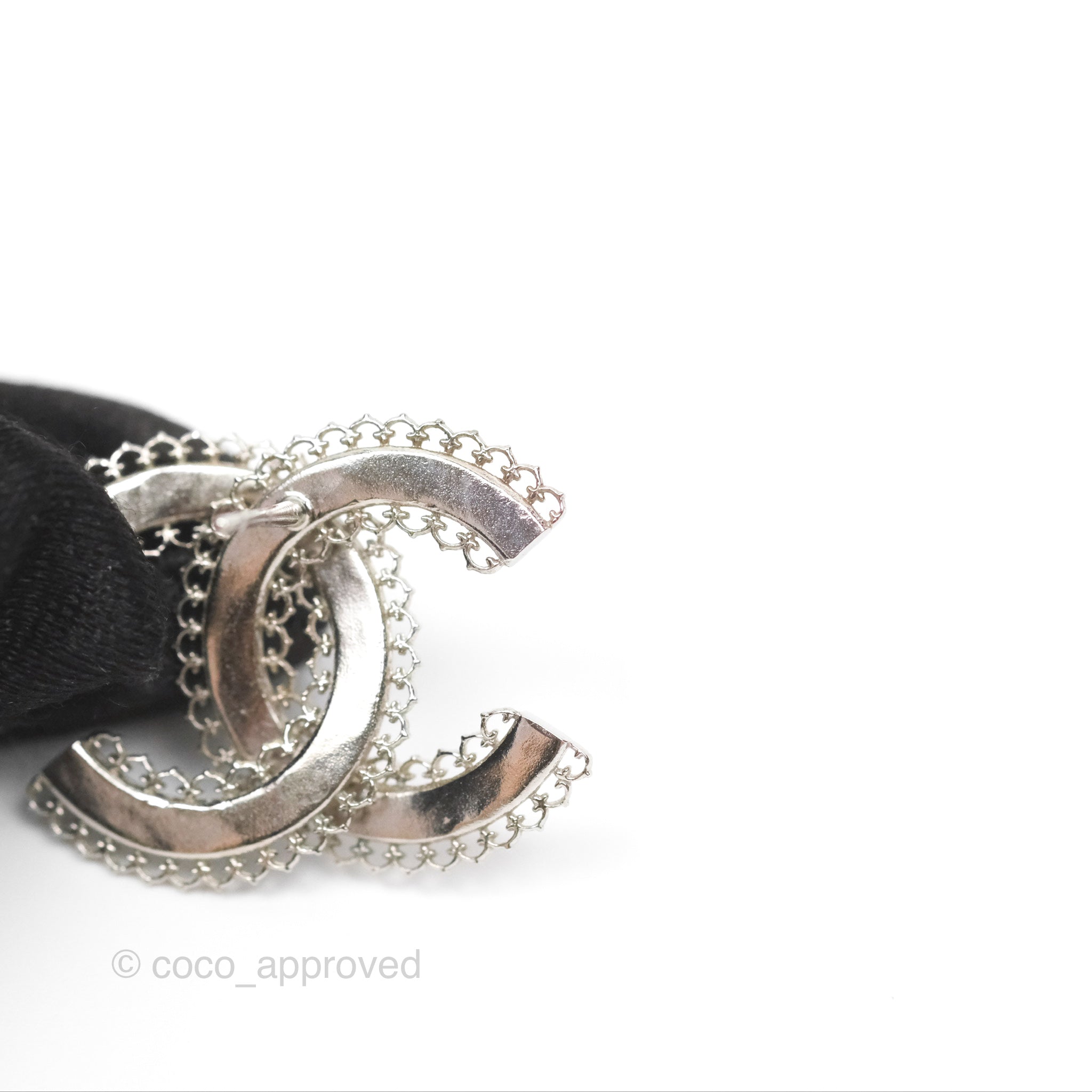 Chanel CC Logo Earrings for Women - Silver Tone Fashion Jewelry - Perfect for Parties, Weddings & Special Occasions