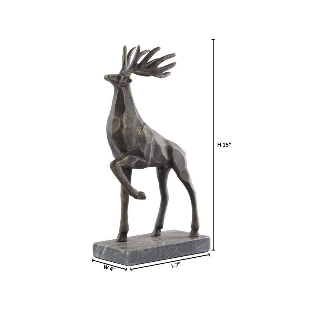 Cyan Design 11650 Hirco Sculpture in Antique Pewter Finish - Elegant Home Decor for Living Room, Office & Gift Giving
