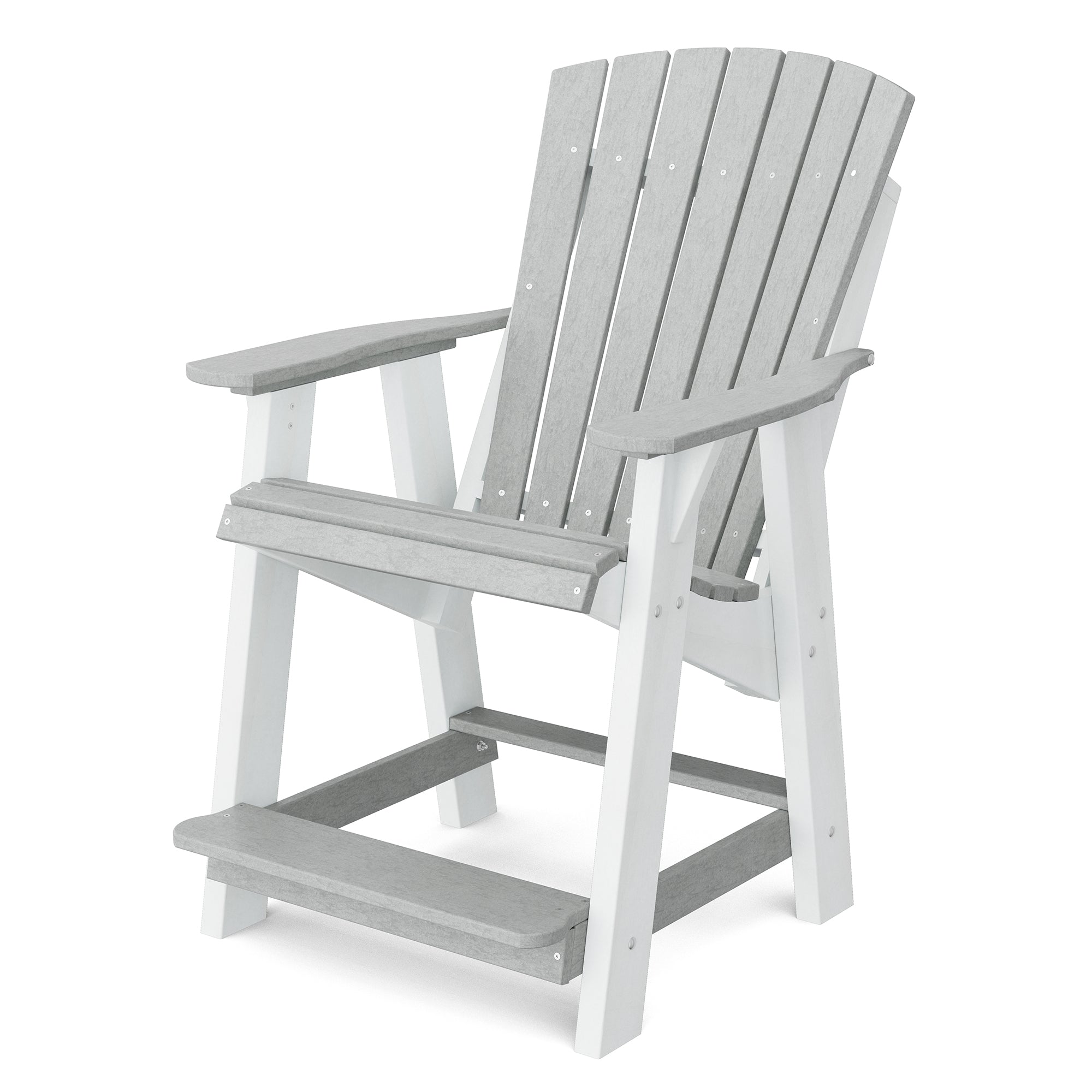 Premium Heritage High Adirondack Chair - Solid Wood Outdoor Patio Furniture for Garden, Deck, Poolside & Backyard Relaxation