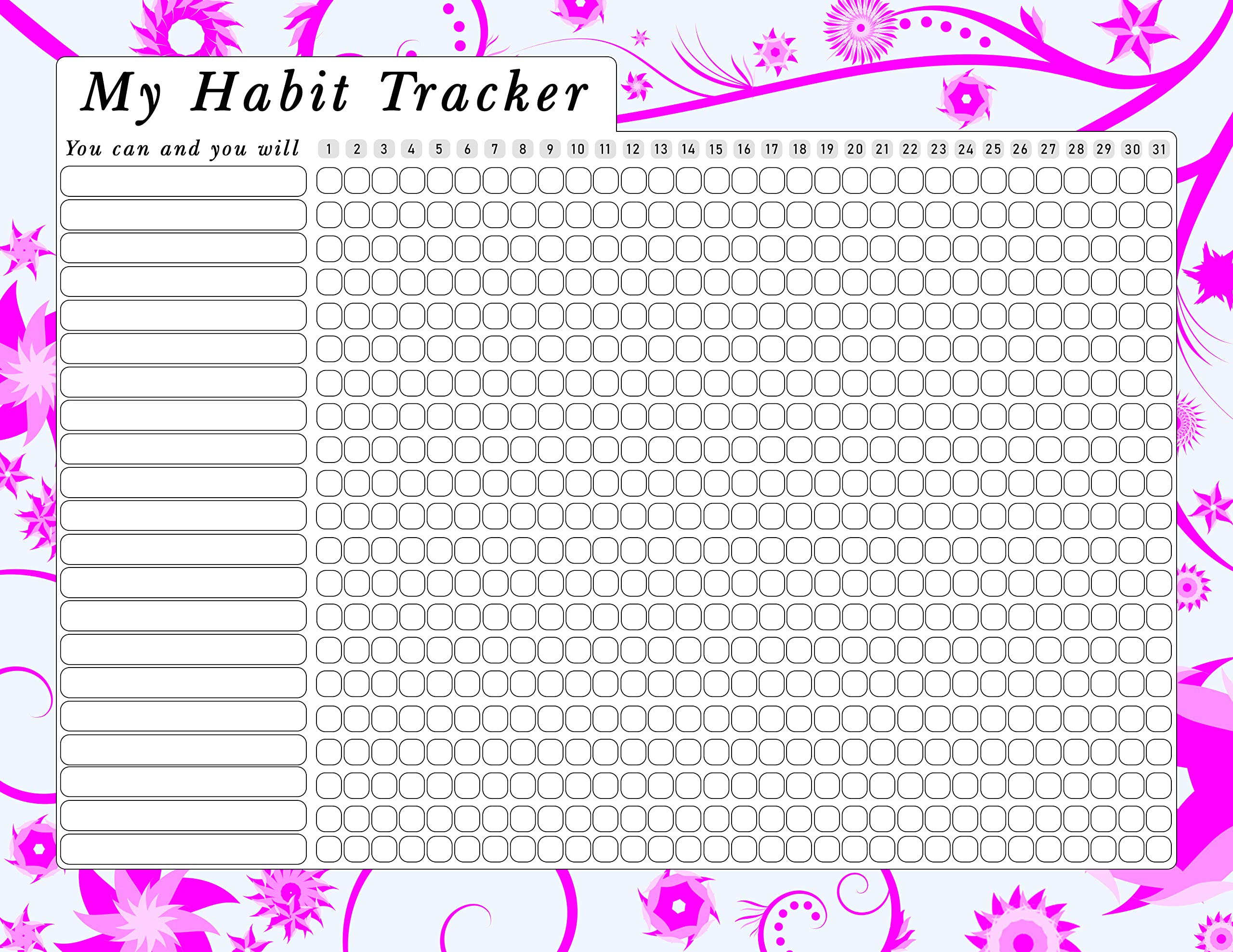 2025 Monthly Desktop & Wall Calendar Planner with Habit Tracker - Daily Weekly Monthly Goal Setting Motivational Journal - Inspirational Productivity Tool for Office, School & Home Organization (Edition #010)