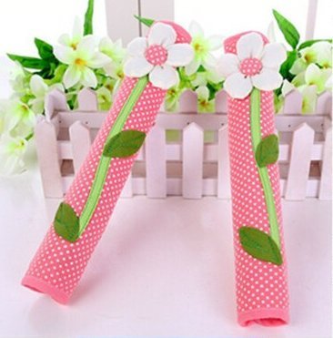 FLYPARTY 2-Pack Handle Covers - Soft Fabric Protector for Kitchen Appliances (Fridge, Microwave, Dishwasher, Freezer, Oven) - Prevent Drips, Smudges & Fingerprints - Dustproof & Easy to Clean (Pink) - Perfect for Modern Kitchens & Busy Households