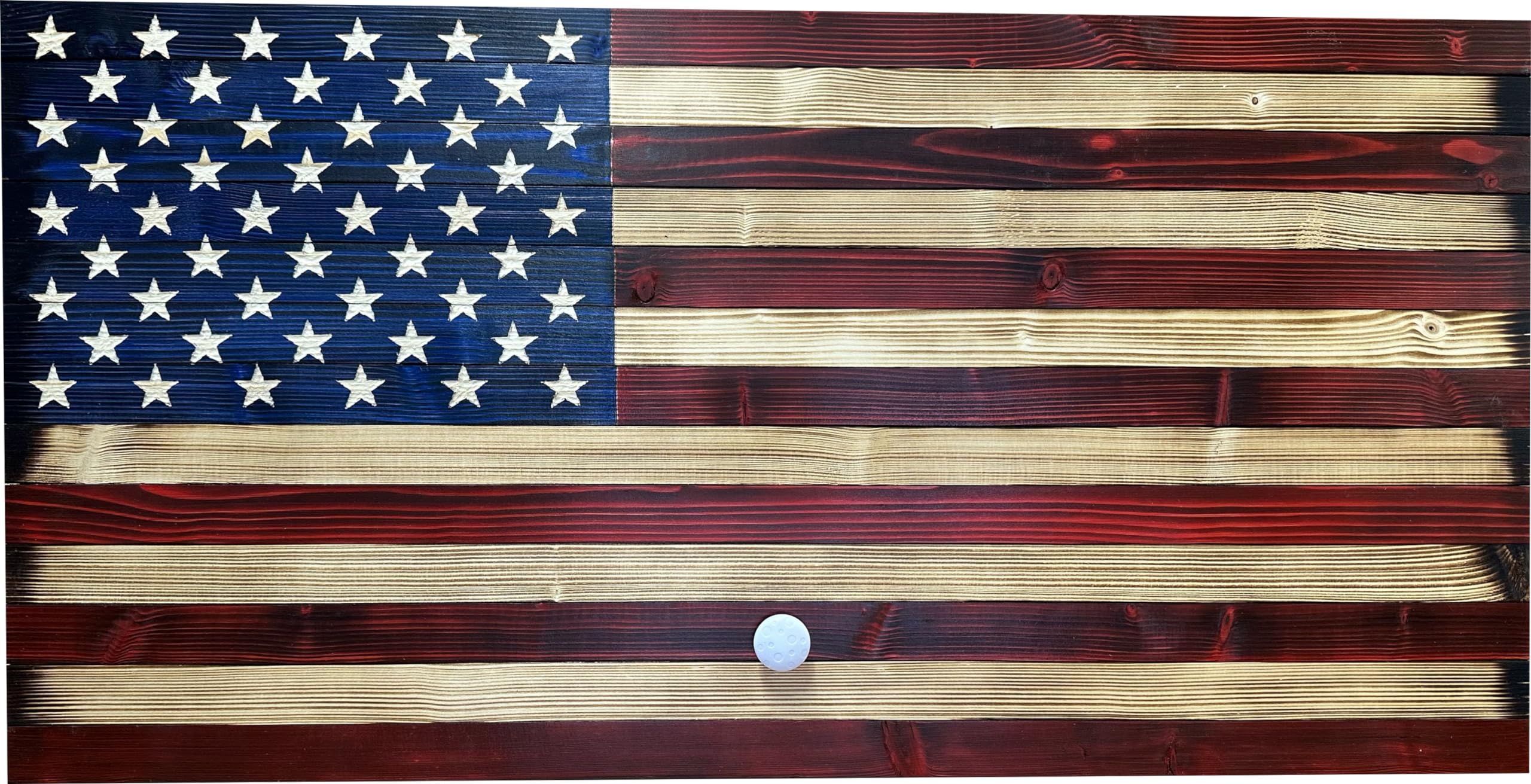 Large American Flag Concealed Gun Cabinet - Hidden Gun Storage Safe with Patriotic Red & Blue Design by Bellewood Designs | Perfect for Home Security, Hunting Gear Organization & Firearm Protection