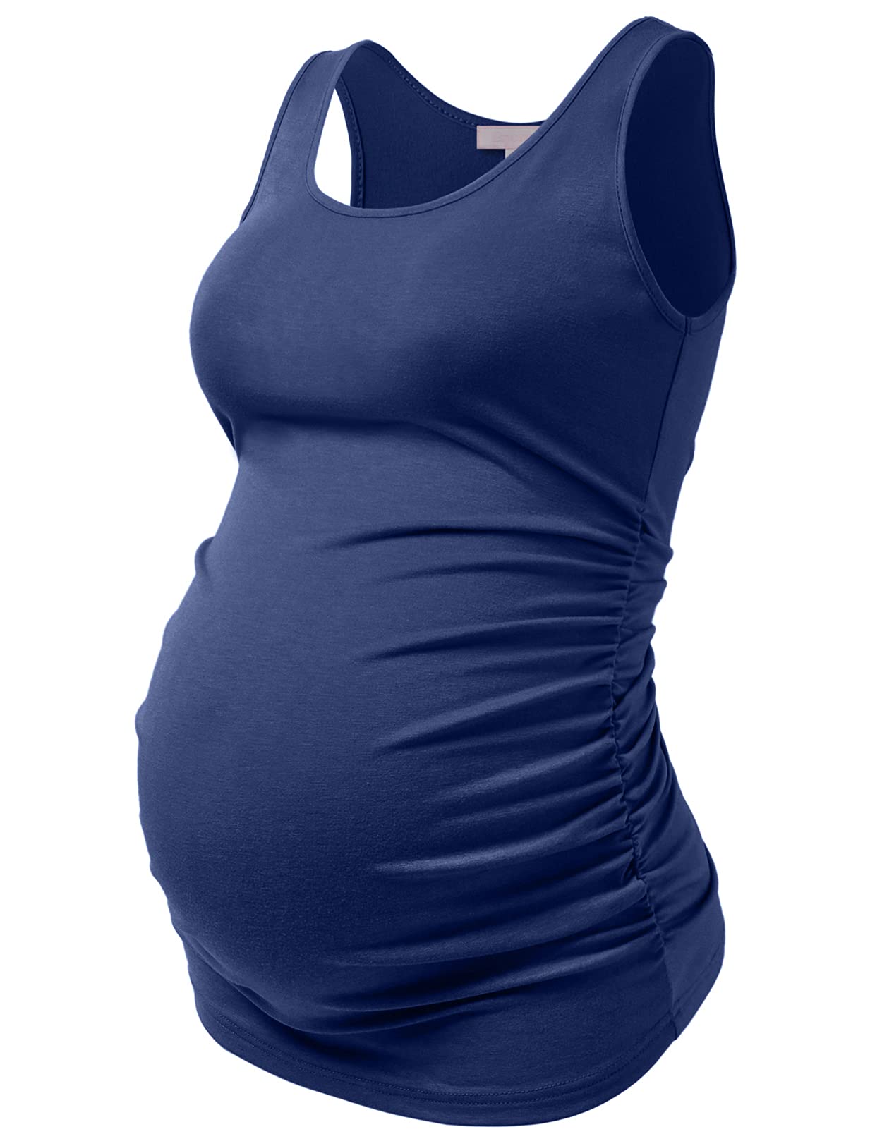 Women's Maternity Tank Tops - Ruched Sleeveless Basic Shirts & Pregnancy Tees for Comfortable Maternity Wear | Perfect for Casual Outfits, Layering, and Everyday Pregnancy Comfort