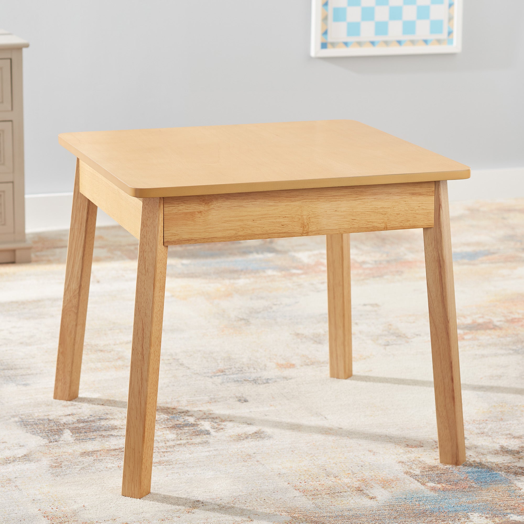 Premium Kids Wooden Square Table - Durable & Safe Children's Furniture for Playroom, Classroom, or Home Learning Activities