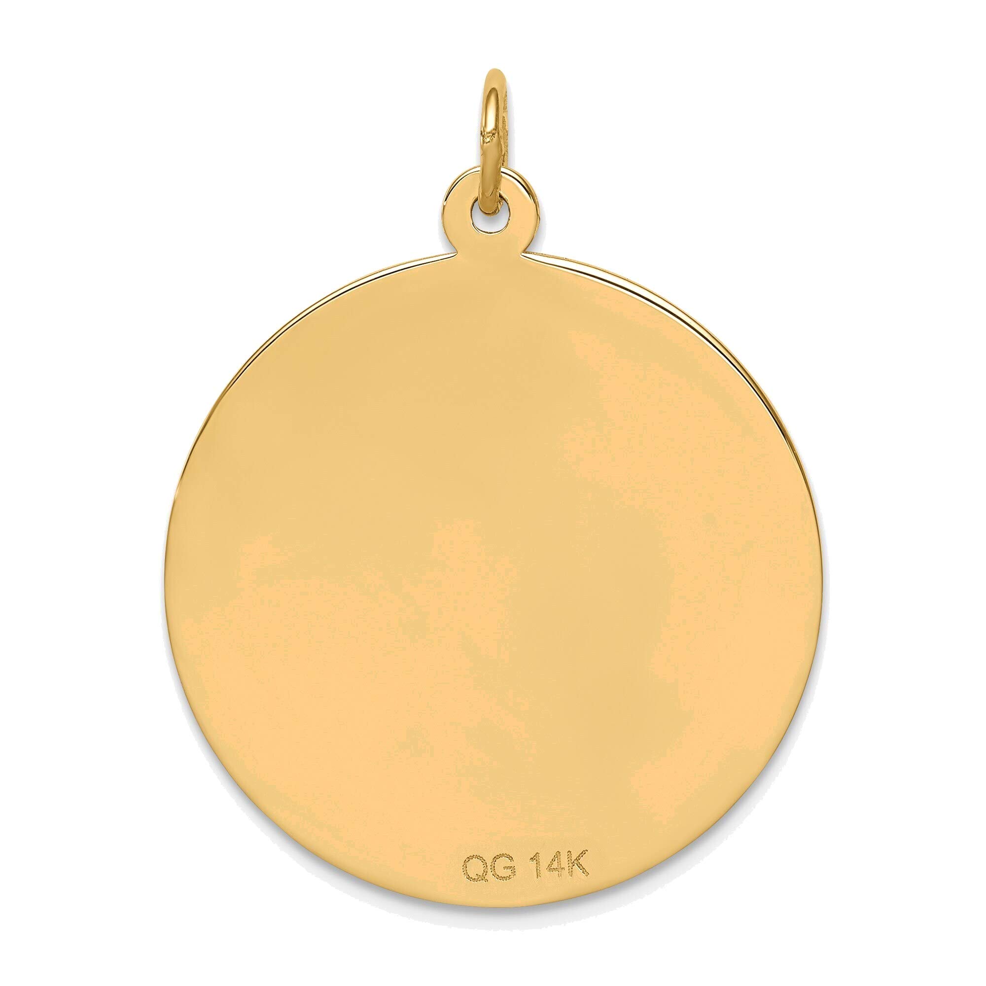 14K Yellow Gold Medical Jewelry Pendant for Emergency ID
