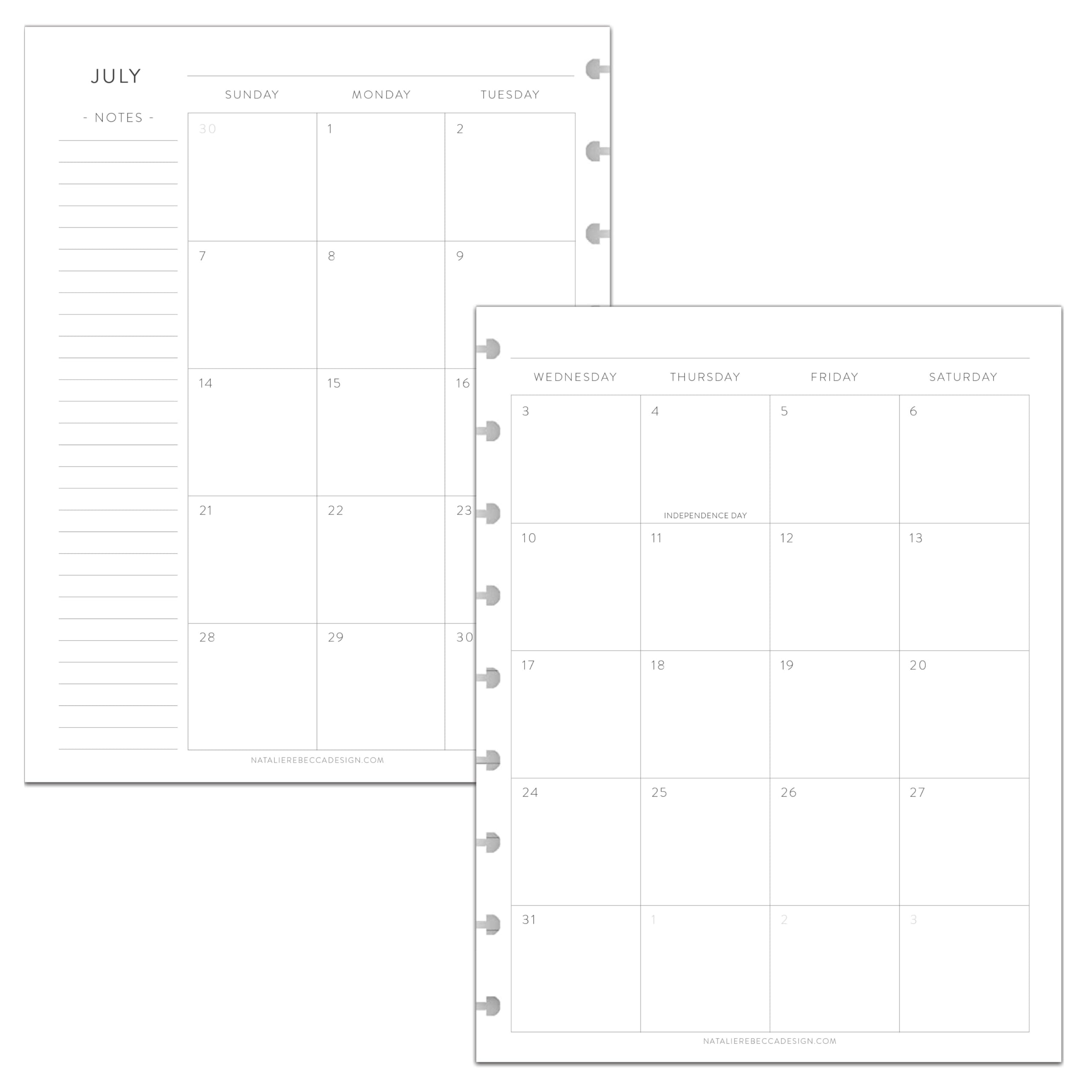 BetterNote July 2025 - June 2026 Academic Planner Refill for Discbound Notebooks - Compatible with Levenger Circa, Happy Planner, Arc & TUL (9-Disc, 7x9.25 Inches) - Perfect for School, Office & Personal Organization