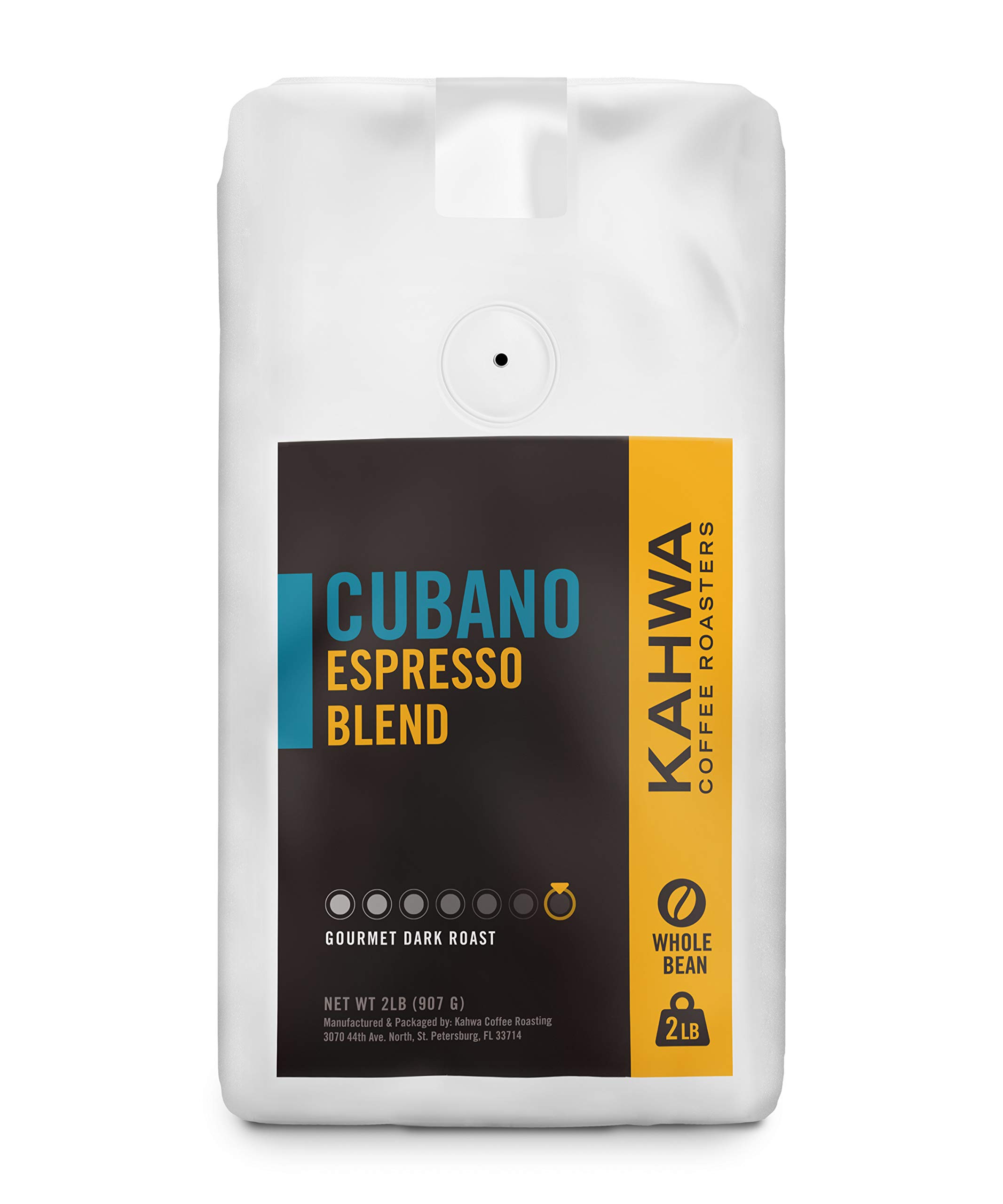 Premium Kahwa Cuban Coffee Beans - Dark Roast Espresso Blend Whole Bean Coffee, 2 lb Bag - Perfect for Home Brewing, Cafes & Gifts
