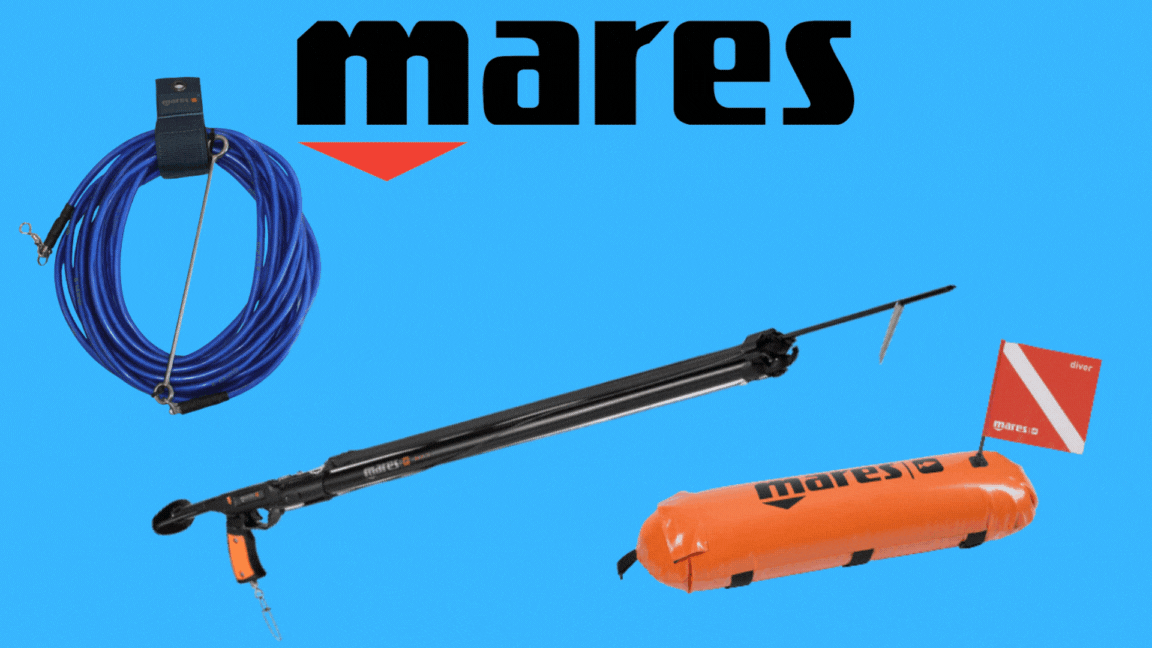 Mares Bandit & Float Spearfishing Package - Complete Freediving Gear Set for Underwater Hunting | Perfect for Ocean, Reef and Shore Spearfishing Adventures