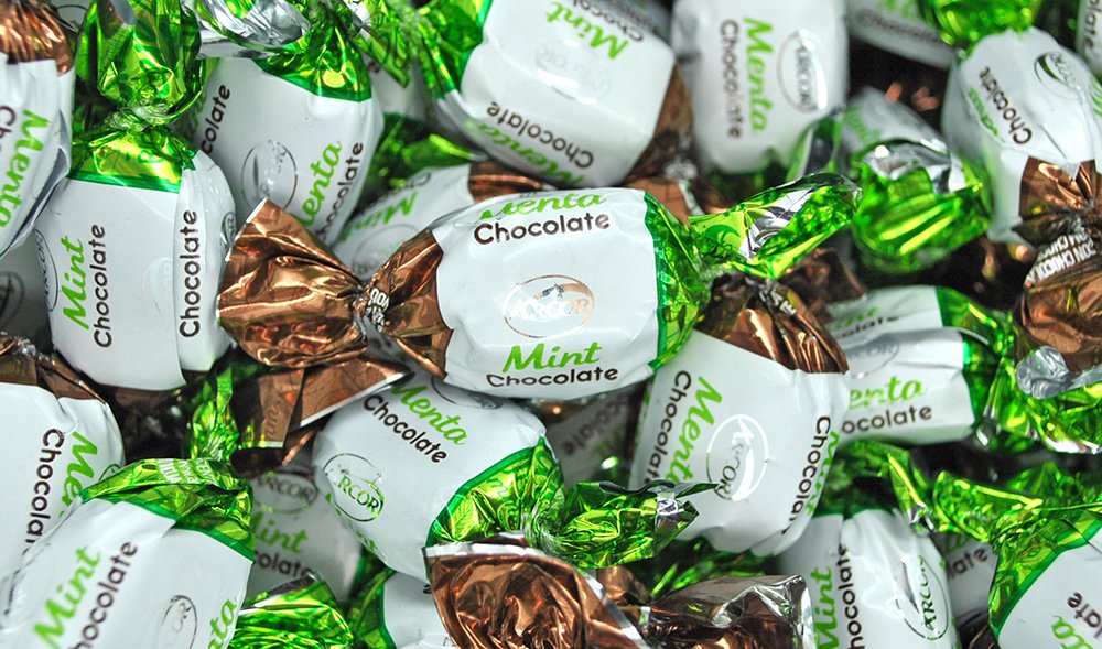 Arcor Chocolate Filled Mints Candy - 3 Pound Bulk Bag | Delicious Peppermint Treats for Parties, Office Snacks & Holiday Gifts