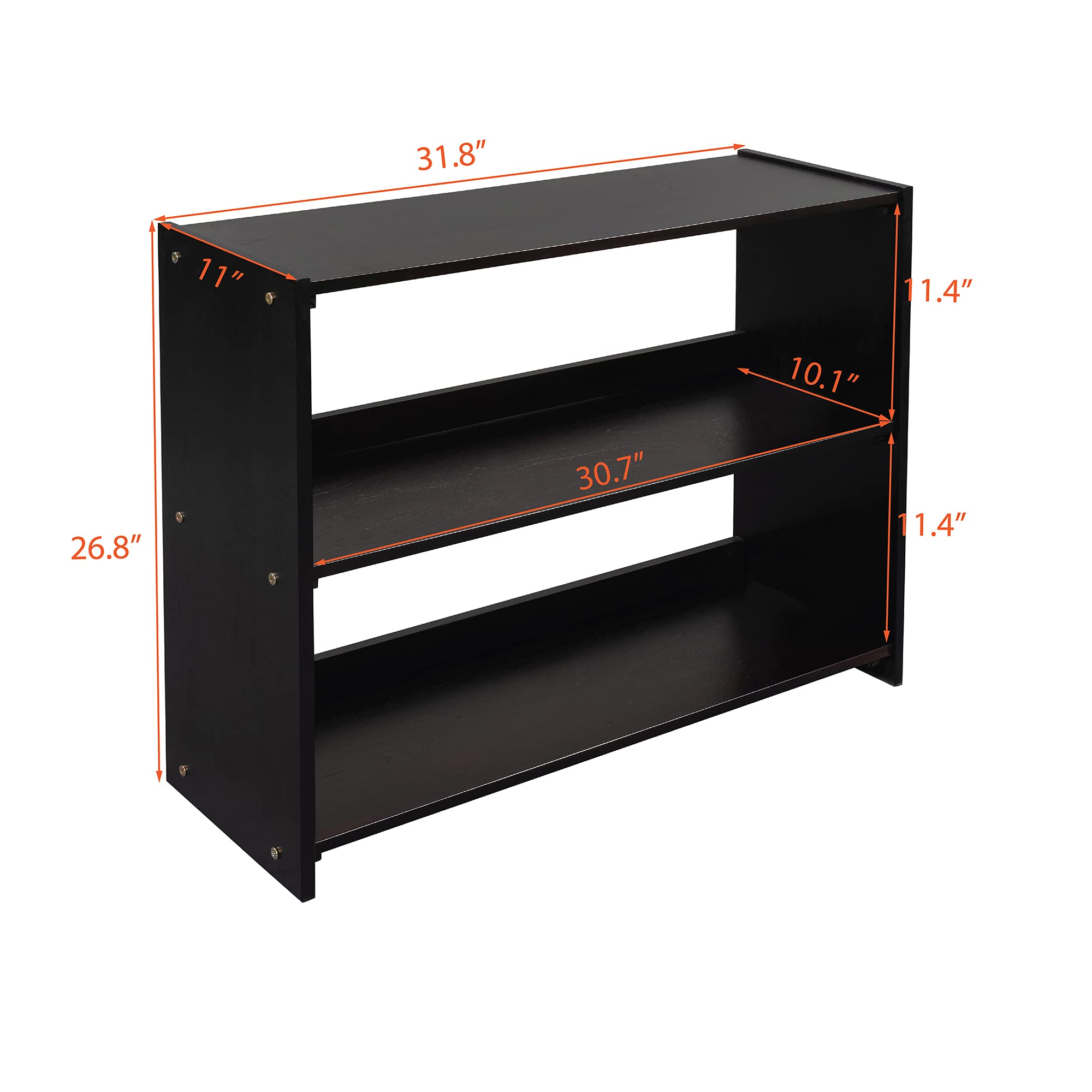 Harper & Bright Designs Twin Loft Bed with Slide - Solid Wood Low Loft Bed with Storage Cabinets & Shelves for Kids, Boys & Girls - Espresso Finish - Perfect for Small Bedrooms, Playrooms & Kids' Dorm Rooms