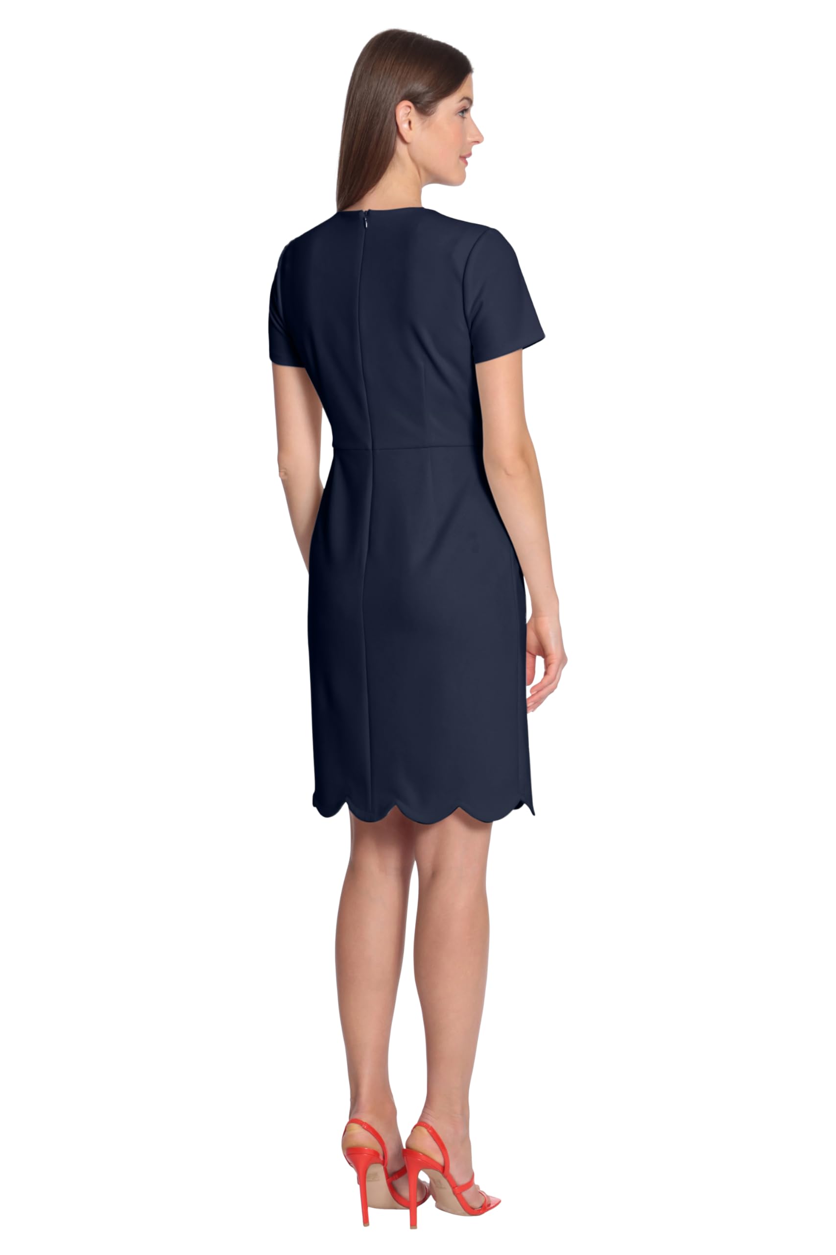 Maggy London Women's Keyhole Dress - Elegant Scuba Crepe Sheath for Parties & Events