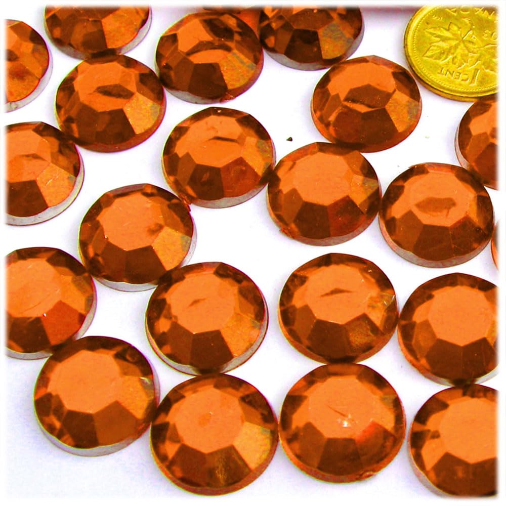 1000pcs 16mm Orange Rhinestones Flatback for DIY Crafts, Jewelry Making, Nail Art, and Home Decor - The Crafts Outlet