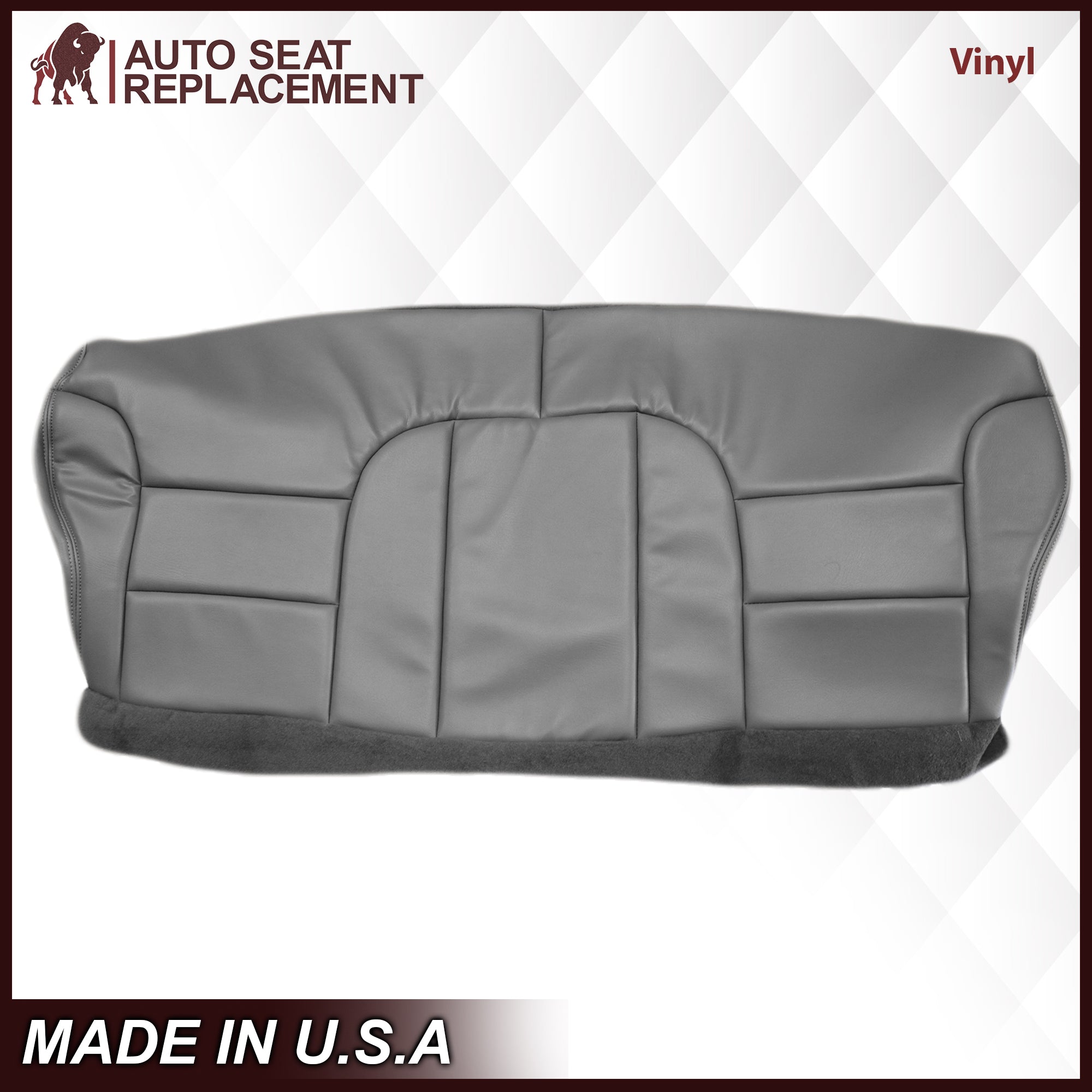 1995-1999 Chevy Tahoe Suburban Silverado 2nd Row Bench Seat Cover - Waterproof Gray Car Seat Protector for Pets, Kids & Spills | Durable Fit for SUVs & Trucks