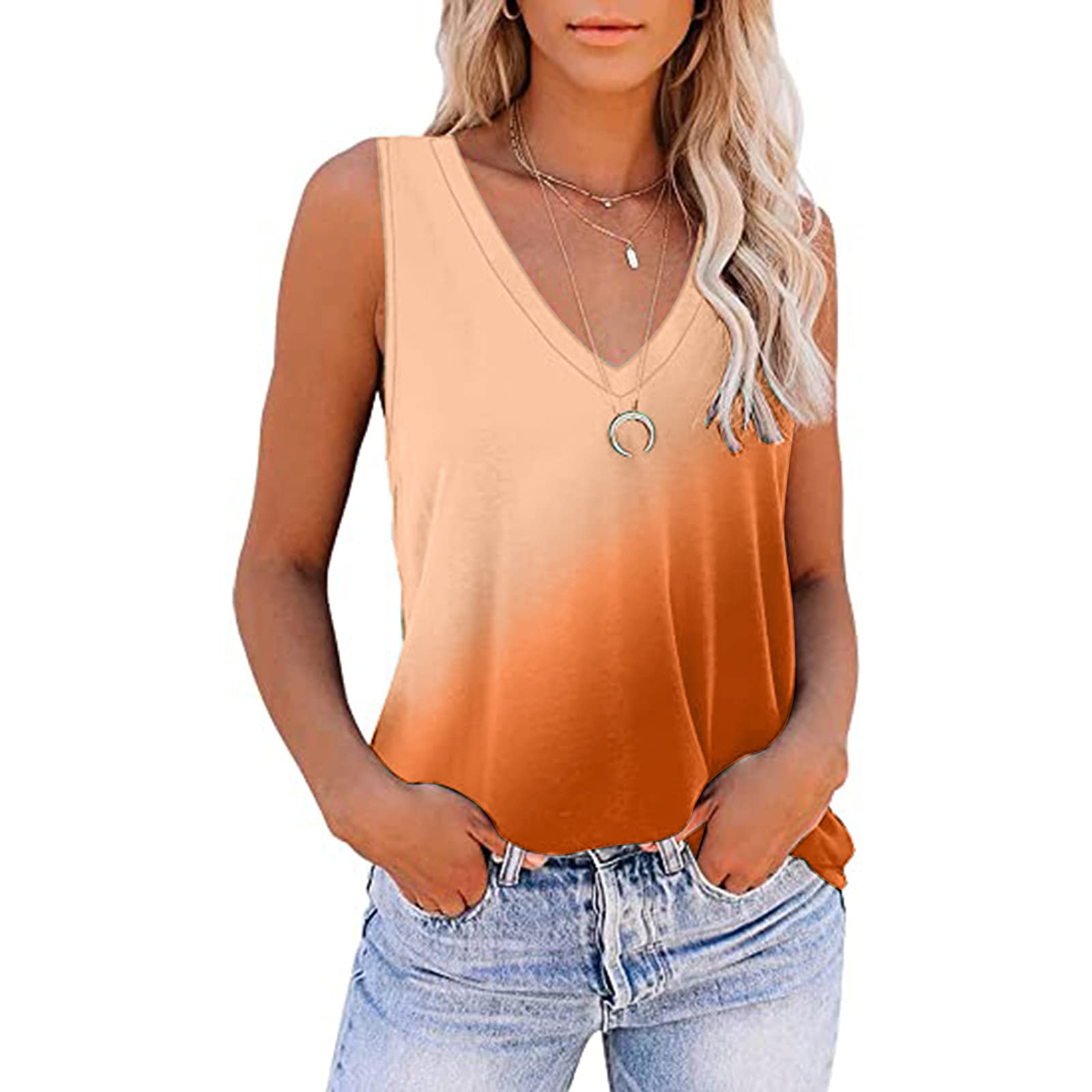 Women's Summer Tops - American Flag Graphic Tank Tops Shirts | Casual Sleeveless Blouses for Women | Perfect for 4th of July, Beach Outings & Patriotic Events