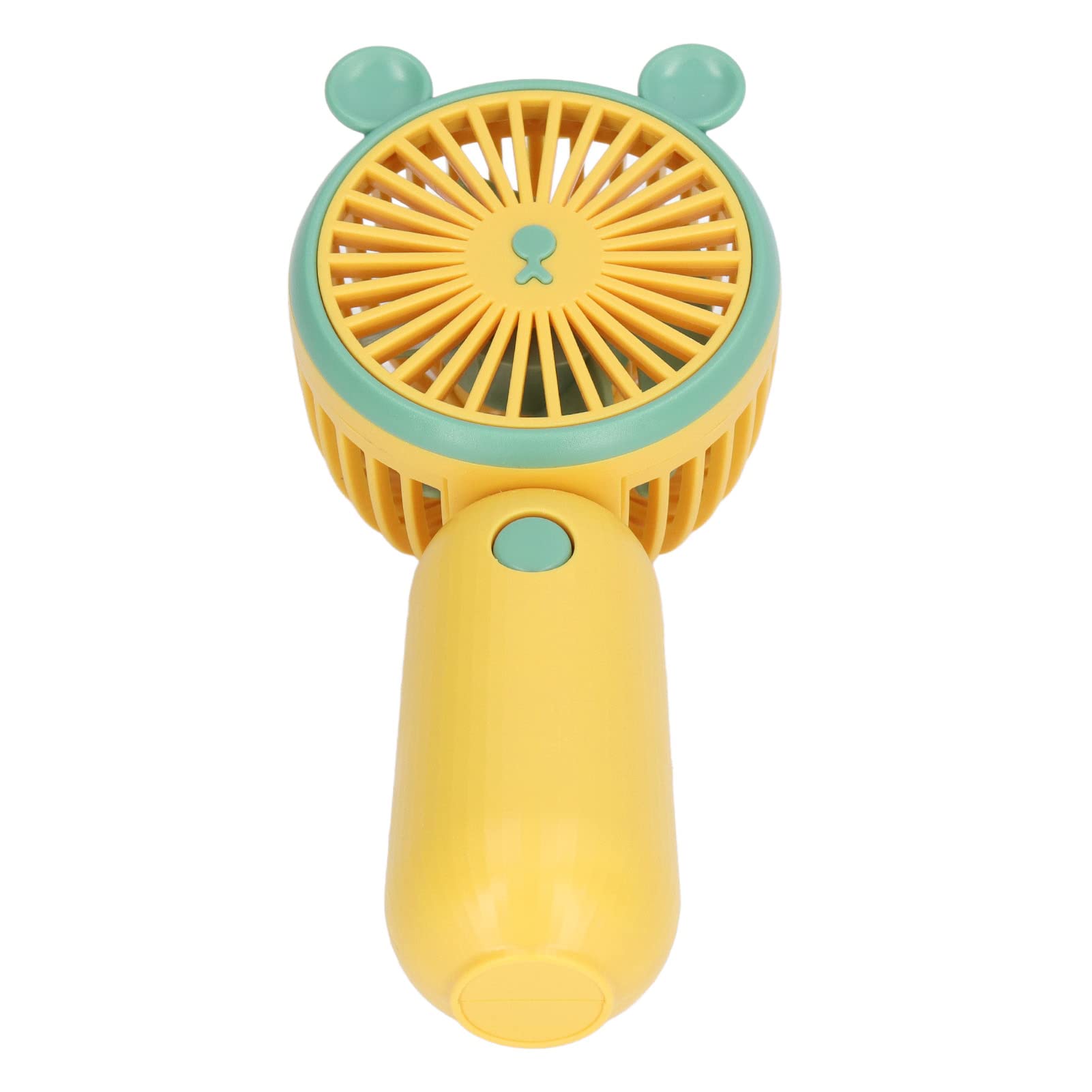 Sazao Rechargeable Handheld Fan - 2 Speed Modes, Portable & Lightweight for Home, Office, Travel - Yellow Green (Ideal for Indoor Use, Outdoor Activities, and Personal Cooling)