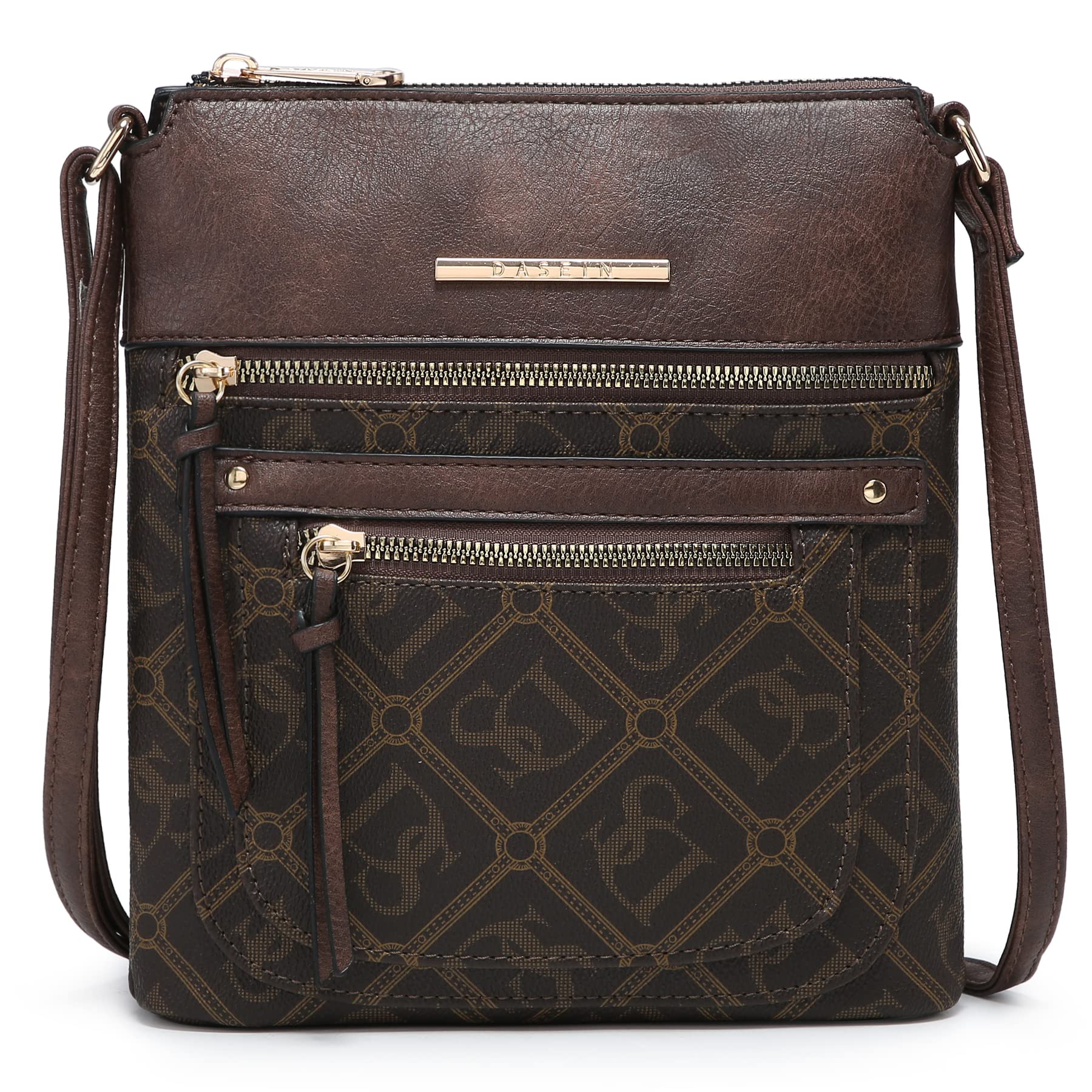Dasein Vegan Leather Crossbody Purse for Women - Stylish Shoulder Handbag with Multiple Zipper Pockets | Perfect for Work, Travel & Everyday Use