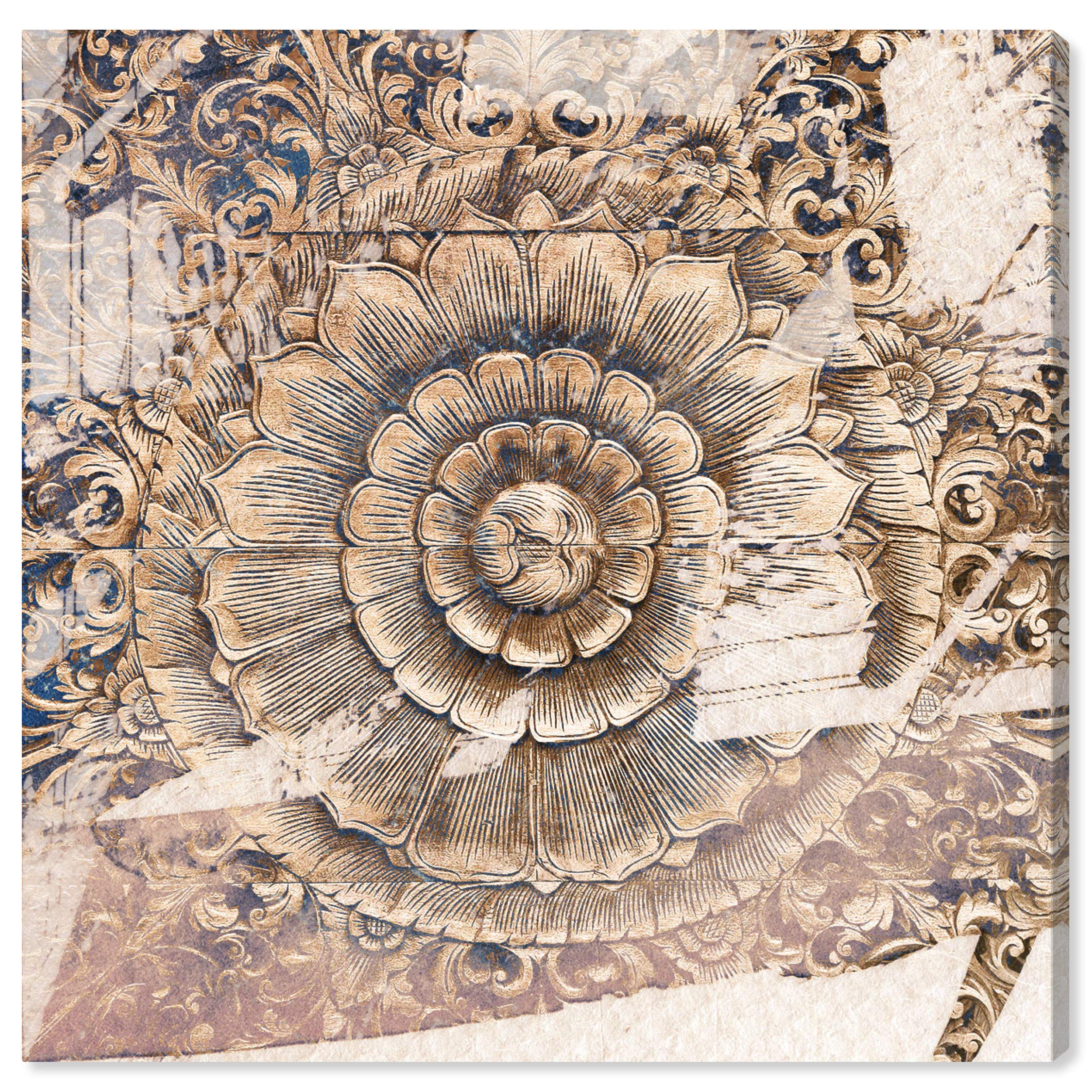 Oliver Gal Artist Co. Abstract Wall Art Canvas Print - Vintage Photo Album Inspired Home Decor - 16x16 Inch Brown Framed Painting - Perfect for Living Room, Bedroom & Office Wall Decor