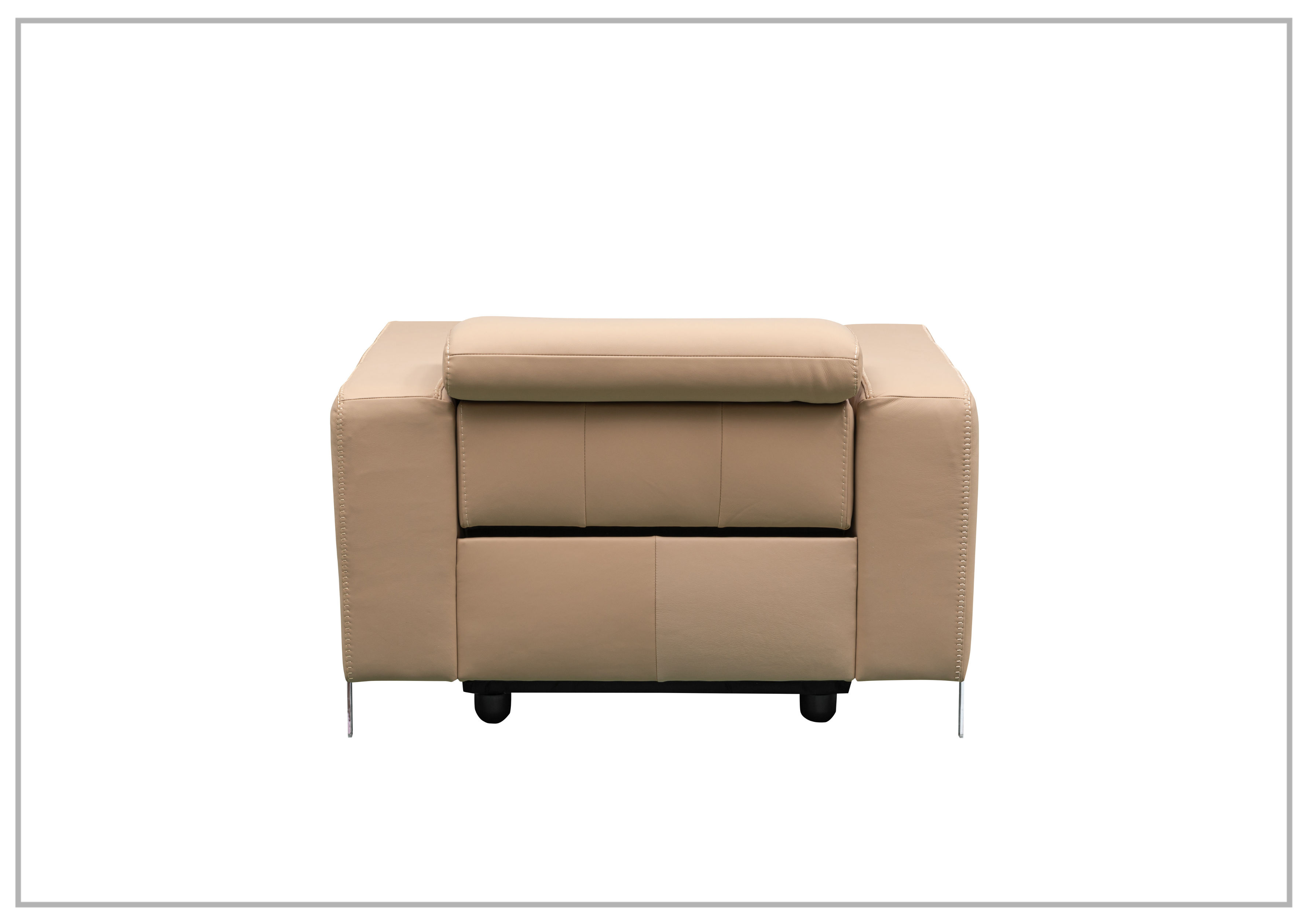 Klaussner Prestigio 3-Seater Top Grain Leather Reclining Sofa - Stone Wash Finish - Comfortable Living Room Furniture for Relaxation & Movie Nights