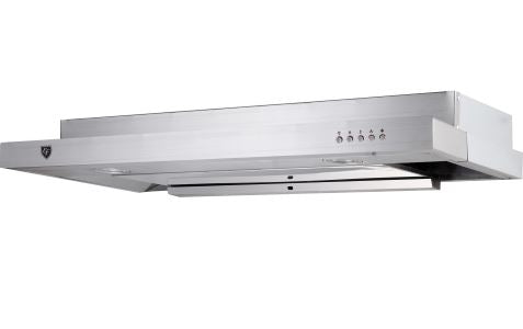 EF EFCH 9211 HM SS Stainless Steel Range Hood - 30 Inch Under Cabinet Kitchen Vent Hood with LED Lights & 3 Speed Fan - Perfect for Modern Home Cooking & Smoke Removal