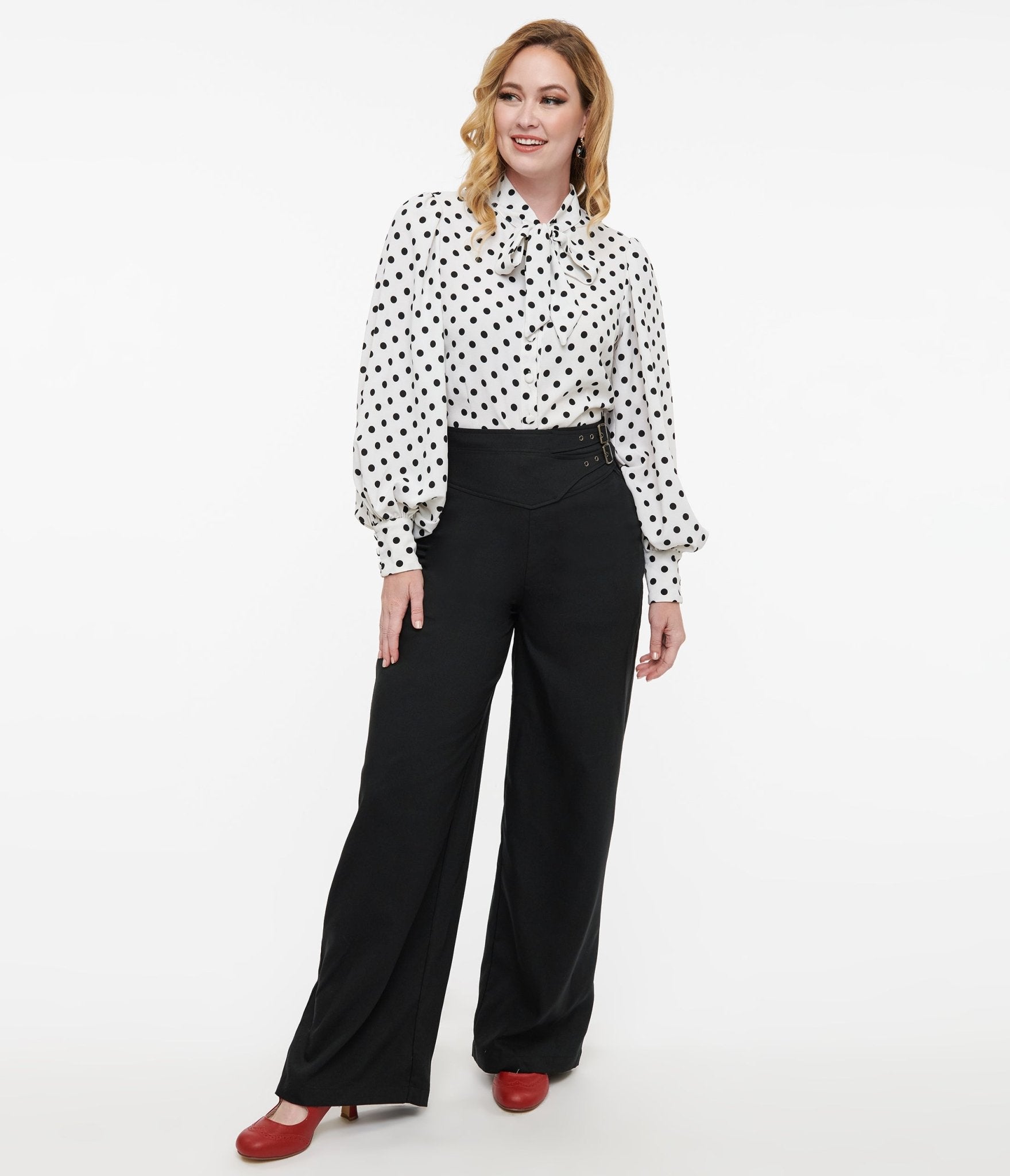 Vintage Black Double Belt Woven Pants for Women - High Waisted Wide Leg Trousers with Adjustable Straps - Perfect for Boho Chic Outfits, Casual Wear & Retro Fashion
