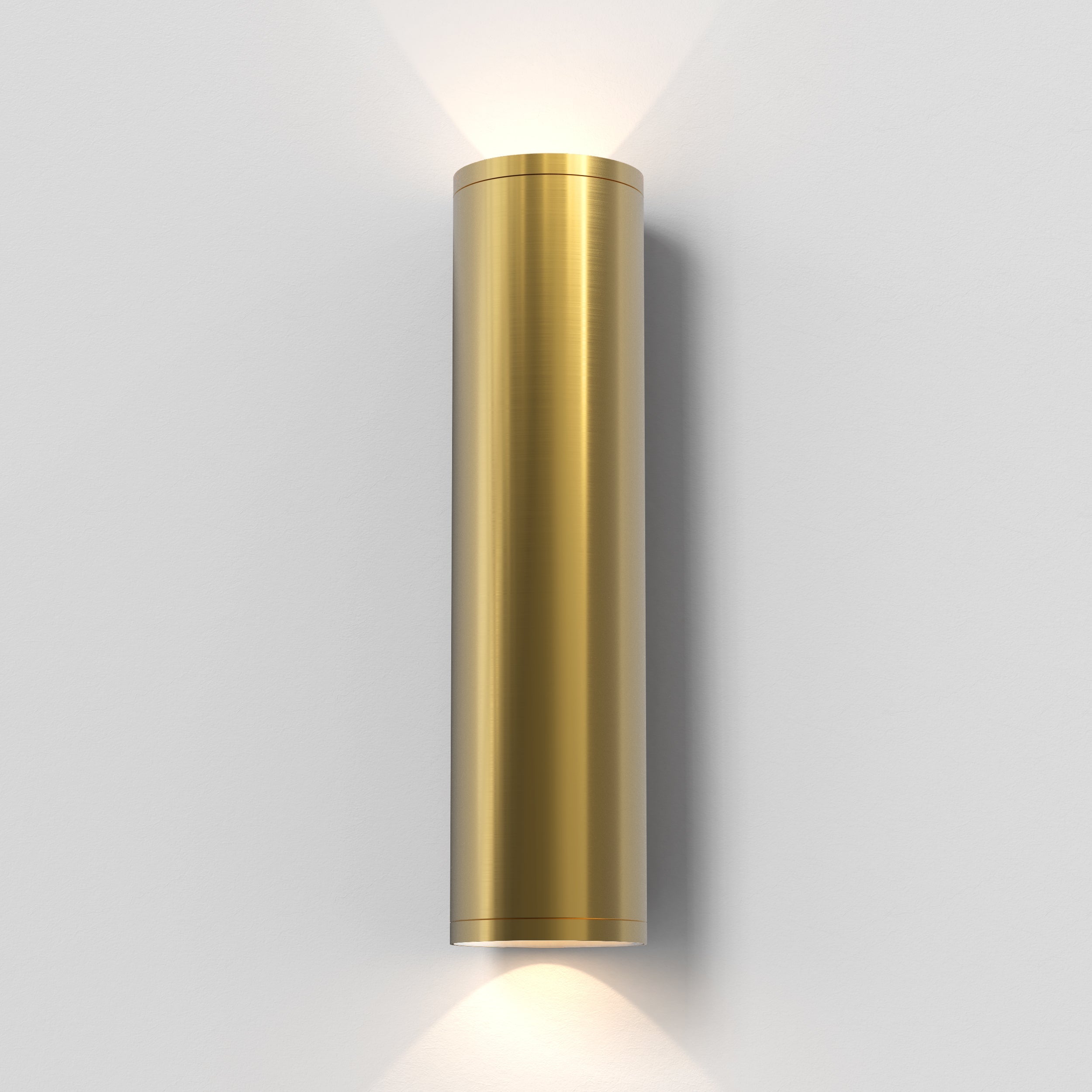 Ava 1/2Lt Coastal Wall Light - Brushed Stainless Steel/PVD Brushed Brass GU10 IP44 - Perfect for Beach House, Patio & Outdoor Lighting