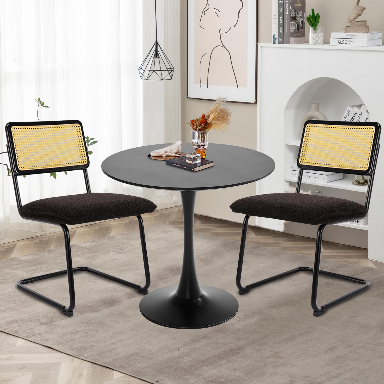 Mid-Century Modern Round Dining Table - 31.5