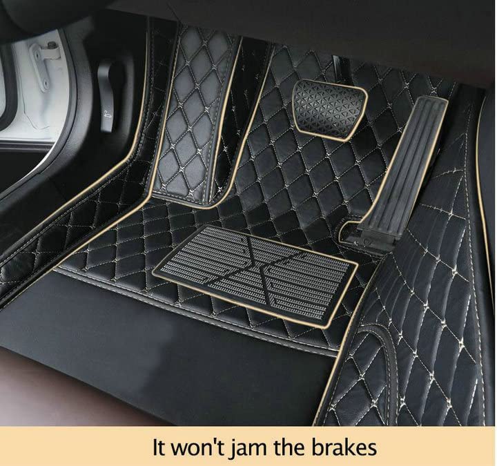 Custom 3D Car Floor Mats for Sedan, SUV & Sports Cars - Premium Artificial Leather Vehicle Mats with Black & Red Stitching | Perfect Fit for Your Car Model | Ideal for Daily Commuting, Road Trips & Car Protection