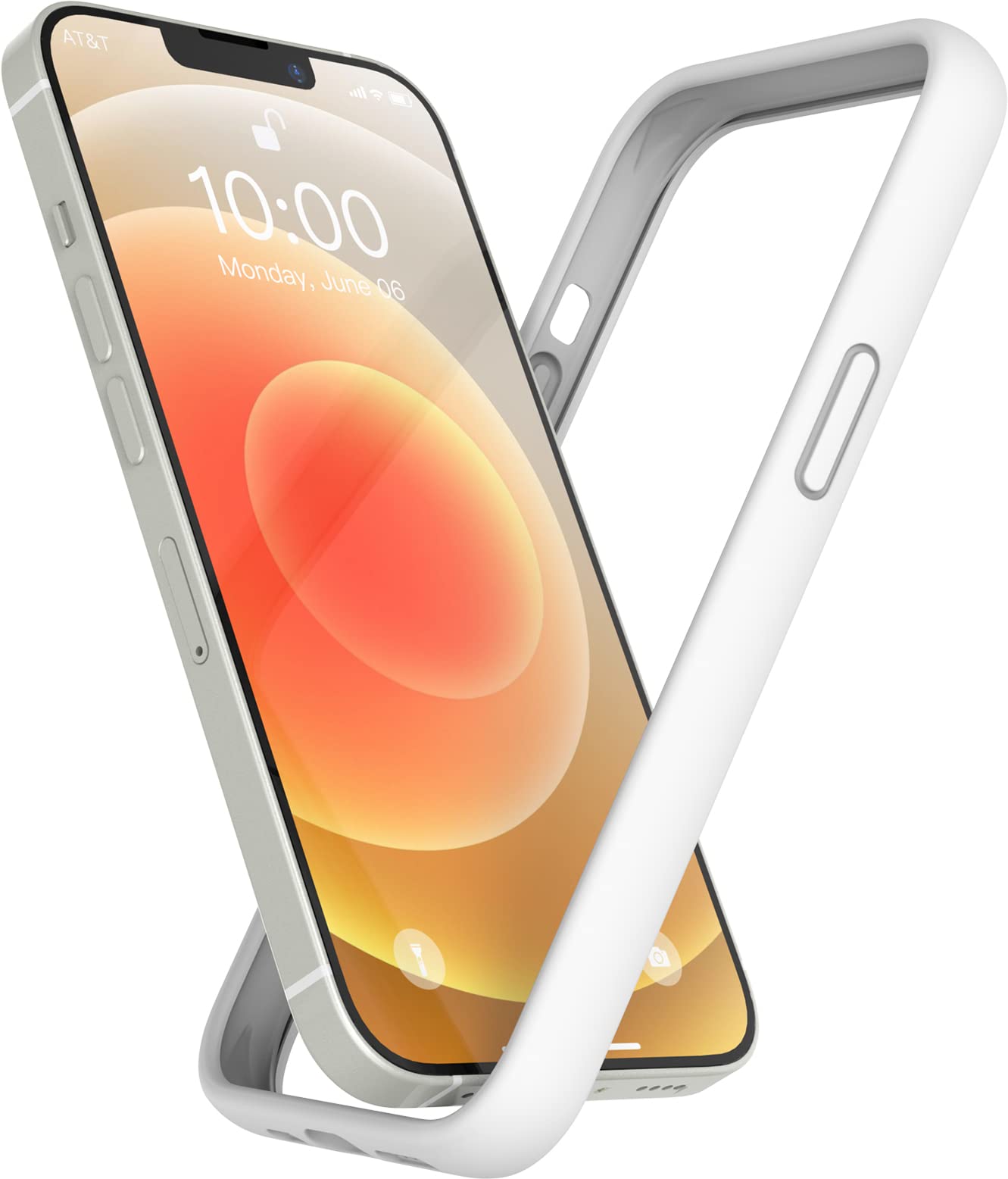 K TOMOTO iPhone 12 Mini Bumper Case (5.4 Inch) - Soft Liquid Silicone Shock-Absorbing Cover with Raised Edge & Drop Protection | MagSafe Compatible Slim Frame Case in White | Perfect for Daily Use, Outdoor Activities & Travel Protection