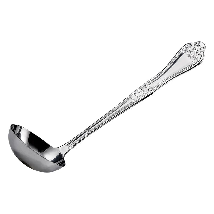 Winco Elegance 2 Oz Gravy Ladle - Stainless Steel Serving Spoon with Ergonomic Handle - Perfect for Thanksgiving, Restaurants & Home Cooking