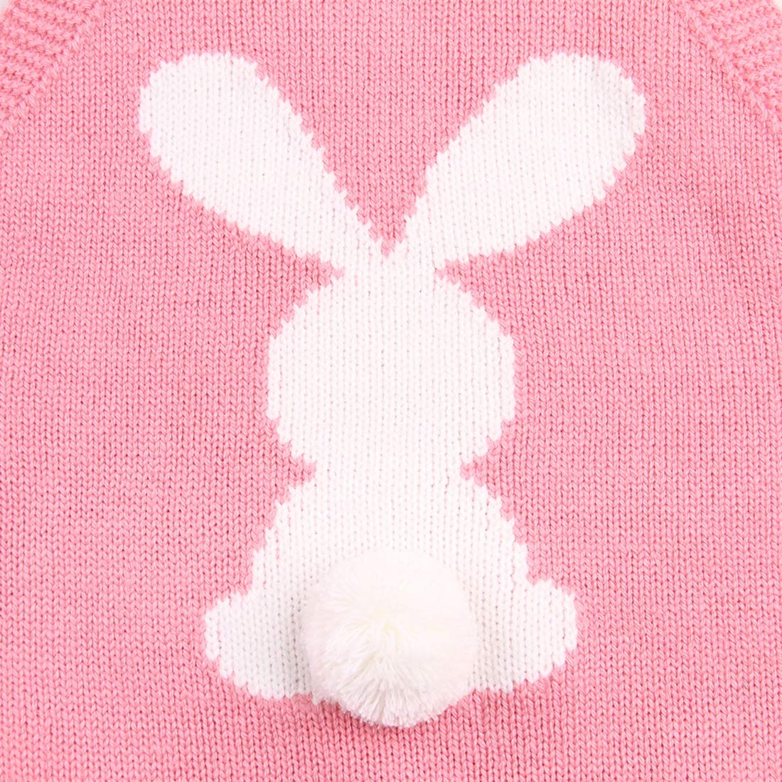 Baby Girls Knitted Romper Jumpsuit - Cute Easter Bunny Outfit for Toddlers | Soft Winter & Autumn Casual Clothes | Perfect for Holiday Photos, Playdates & Family Gatherings
