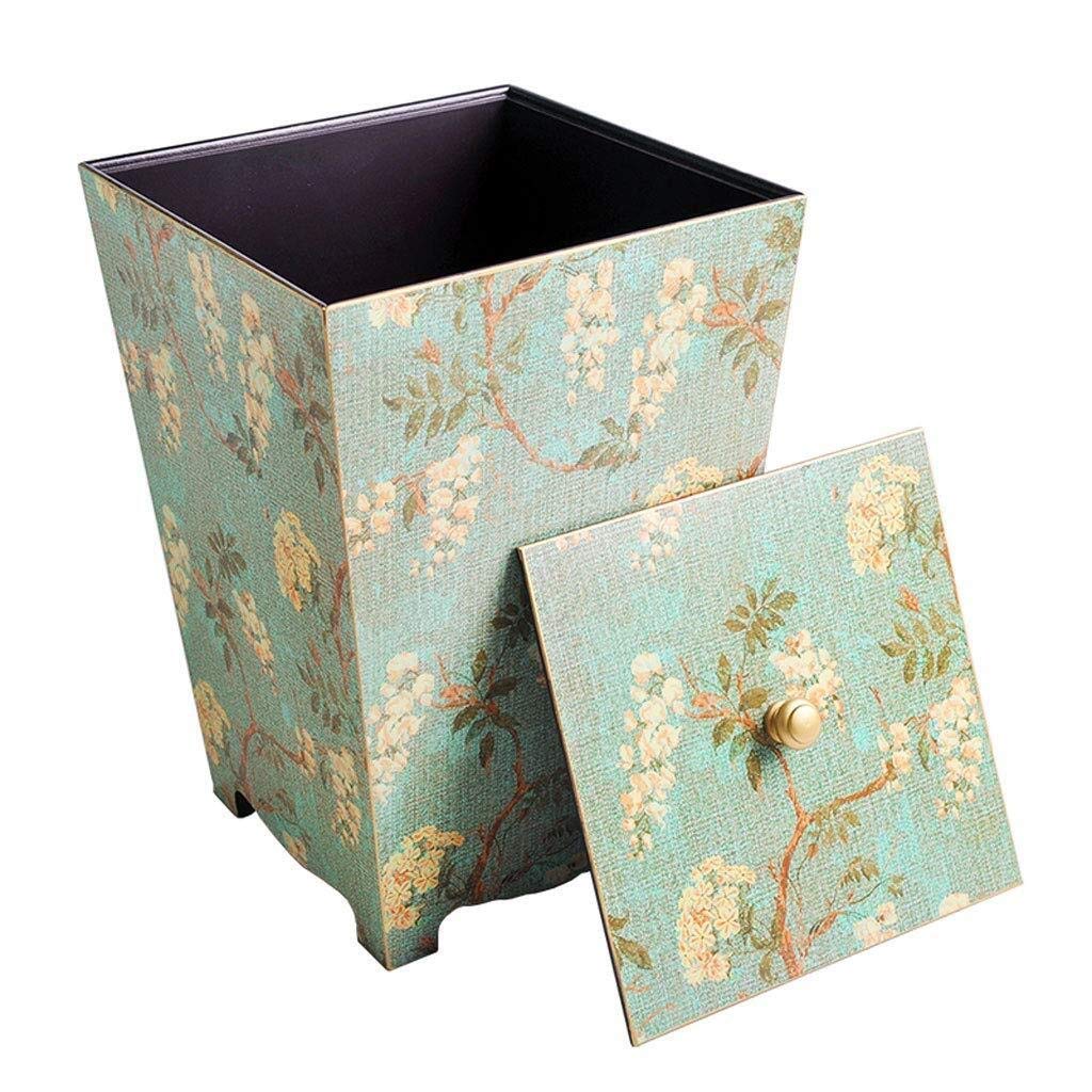 Stylish Wooden Wastebasket - Square Decorative Trash Can for Living Room & Bedroom - Large Capacity Eco-Friendly Bin - Perfect for Home Office Decor & Waste Management